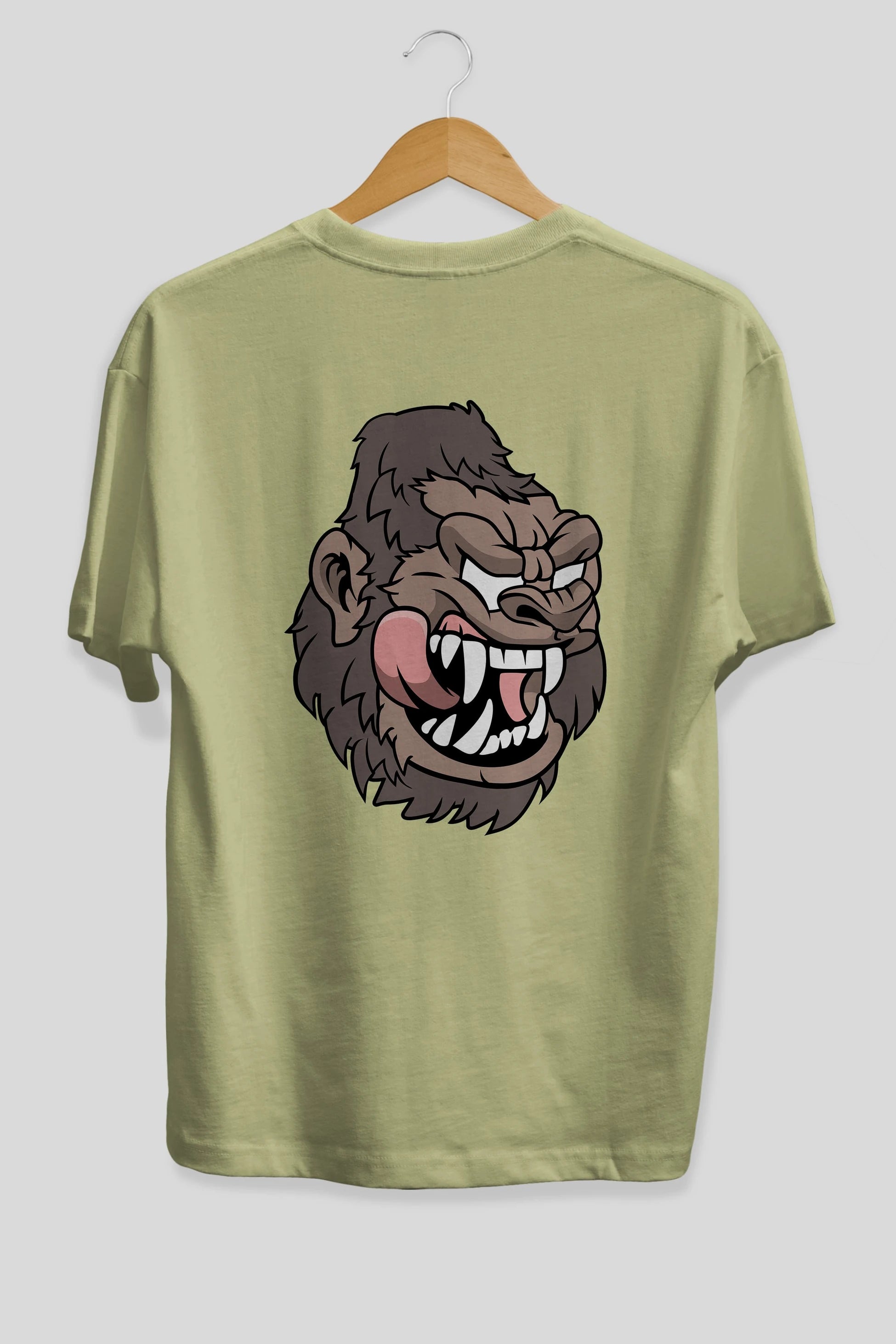 Big Gorilla Arka Baskılı Oversize t-shirt Erkek Kadın Unisex %100 Pamuk tişort
