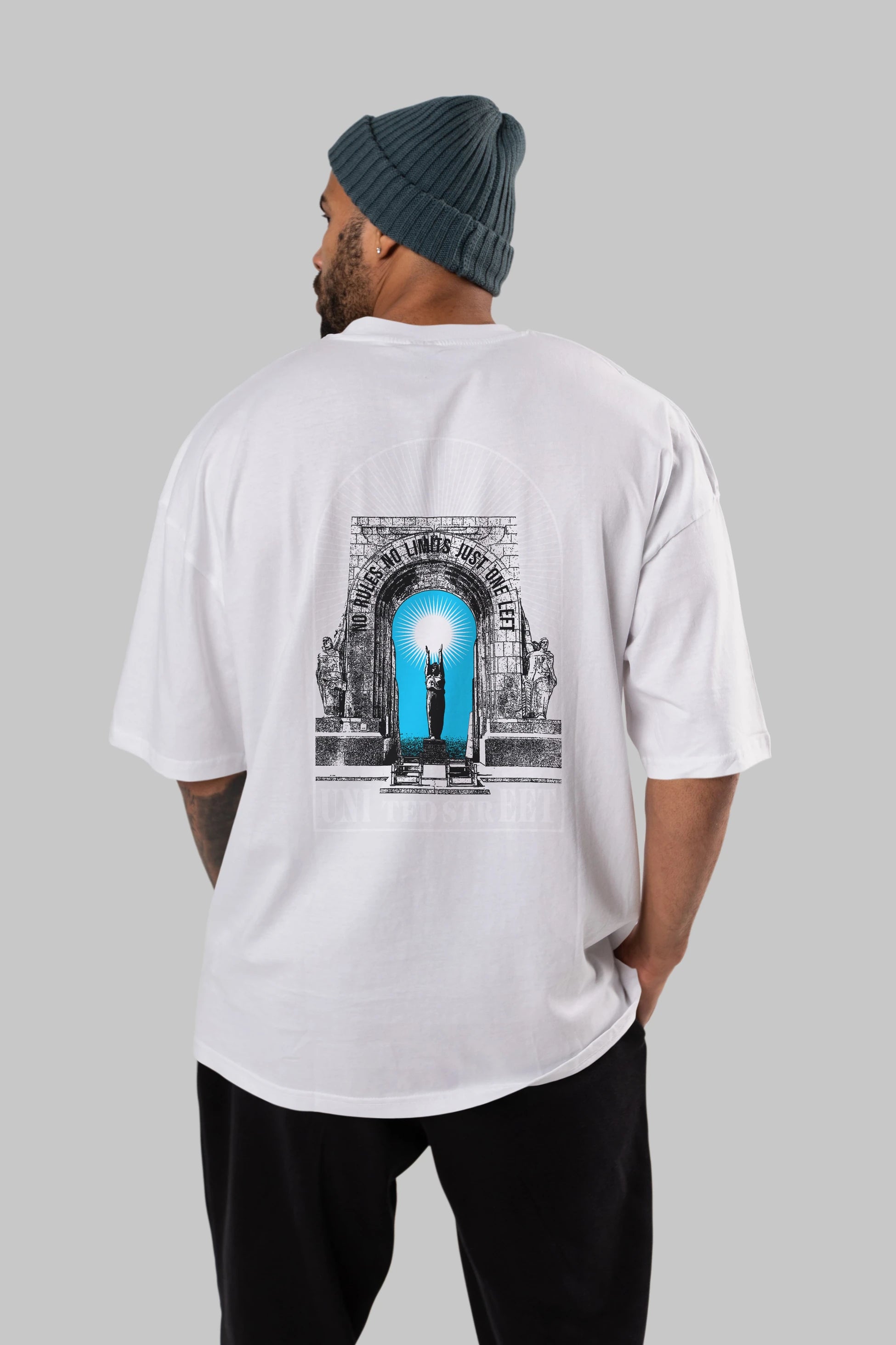 No Rules No Limits Arka Baskılı Oversize t-shirt Erkek Kadın Unisex