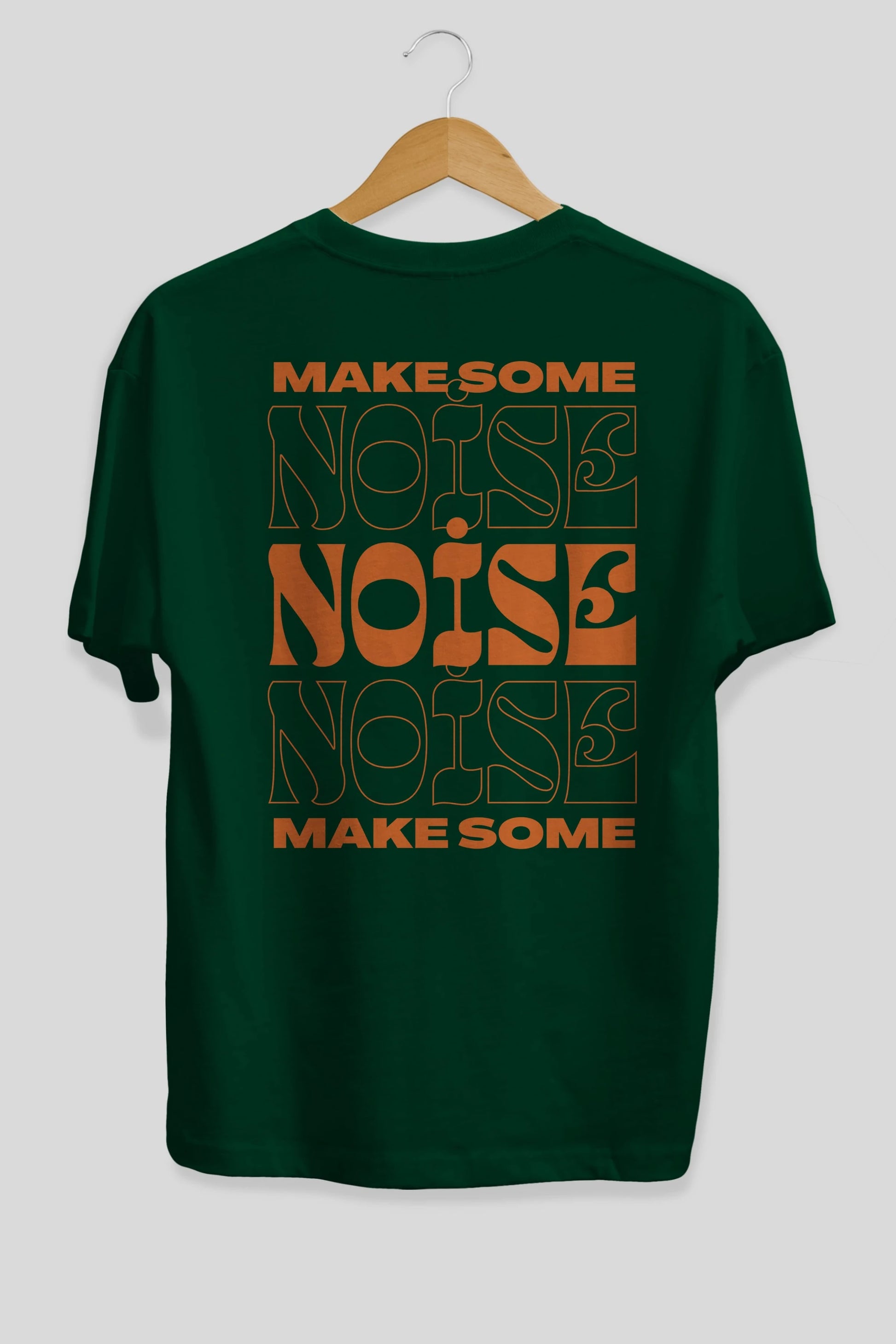 Make Some Noise Yazılı 2 Arka Baskılı Oversize t-shirt Erkek Kadın Unisex