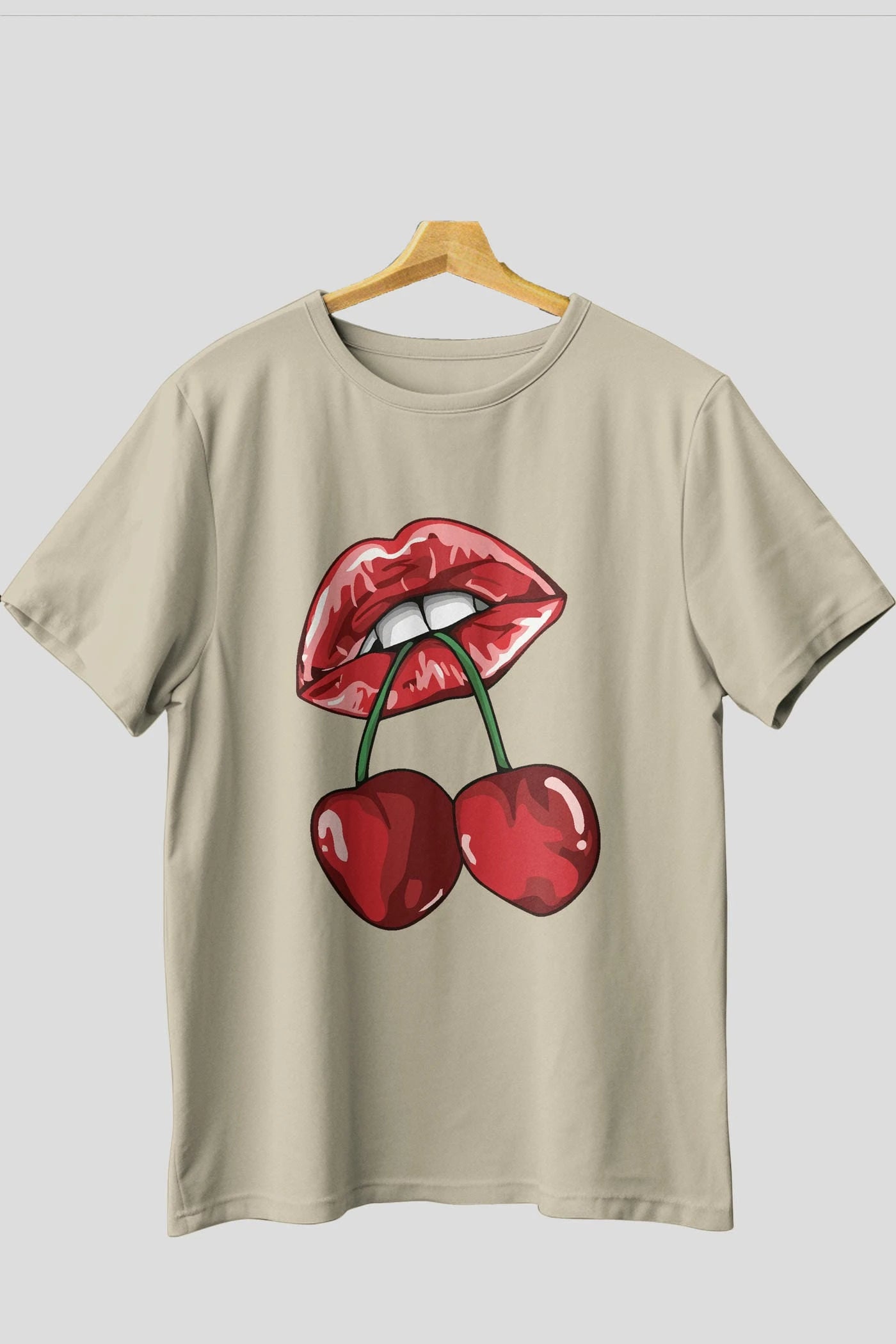 Cherry Cherries 11 Ön Baskılı Oversize t-shirt Erkek Kadın Pamuk Bisiklet Yaka tişort