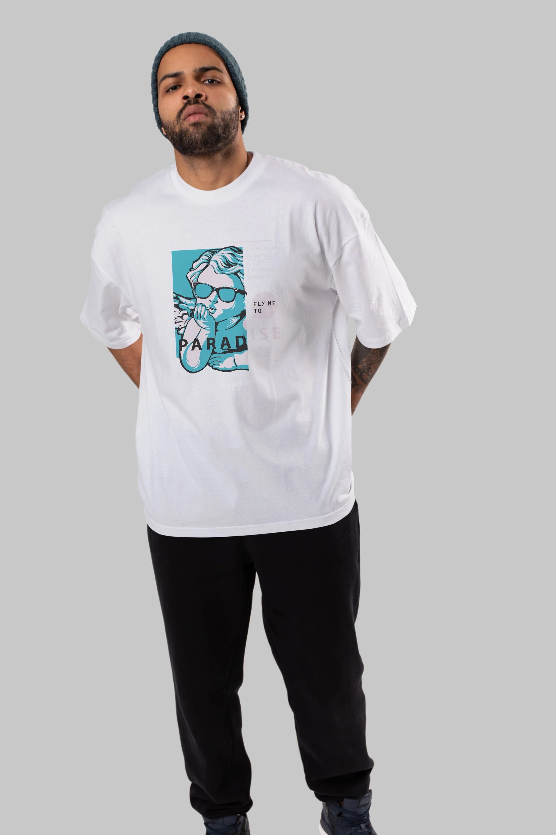 Paradise Fly to Me Ön Baskılı Oversize t-shirt Erkek Kadın Unisex