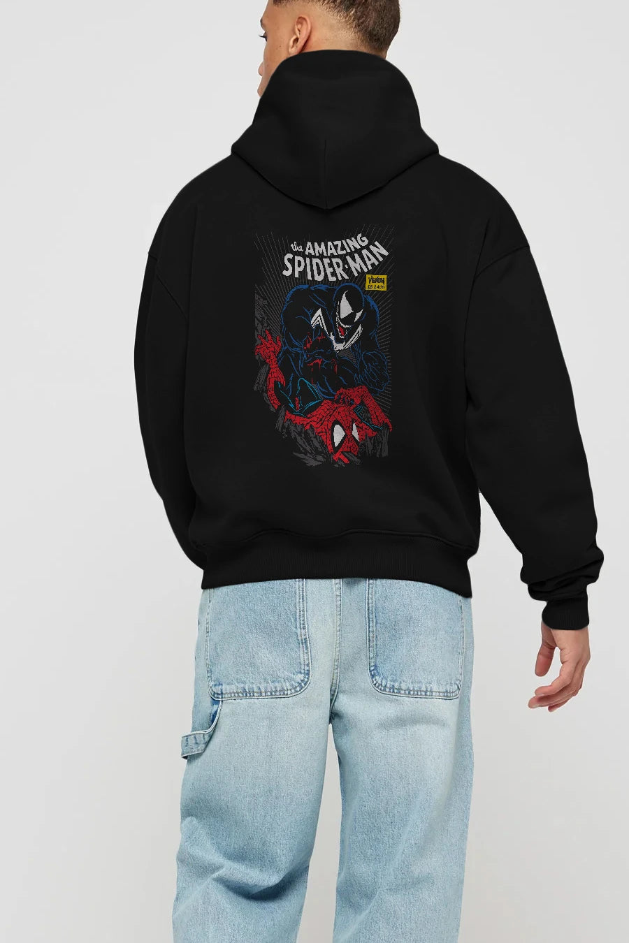 Venom (19) Arka Baskılı Hoodie Oversize Kapüşonlu Sweatshirt Erkek Kadın Unisex
