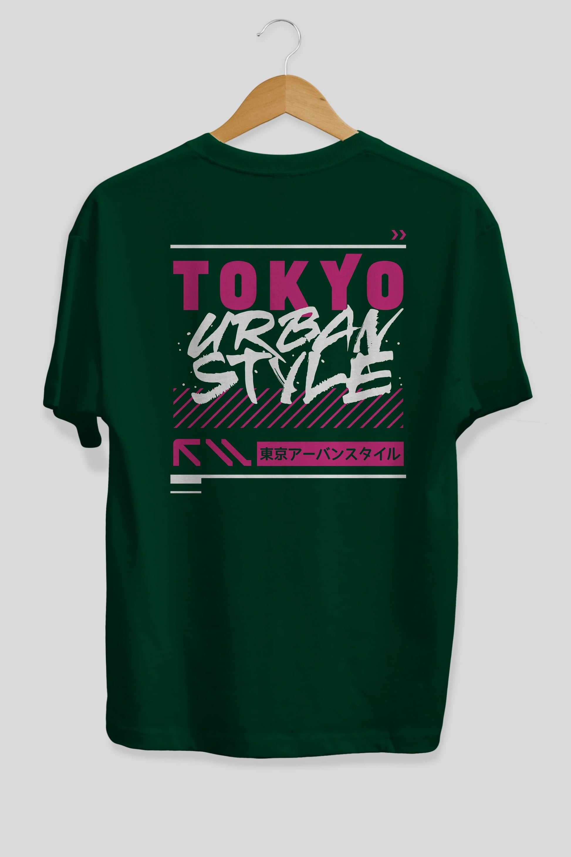 Tokyo Urban Style Arka Baskılı Oversize t-shirt Erkek Kadın Unisex