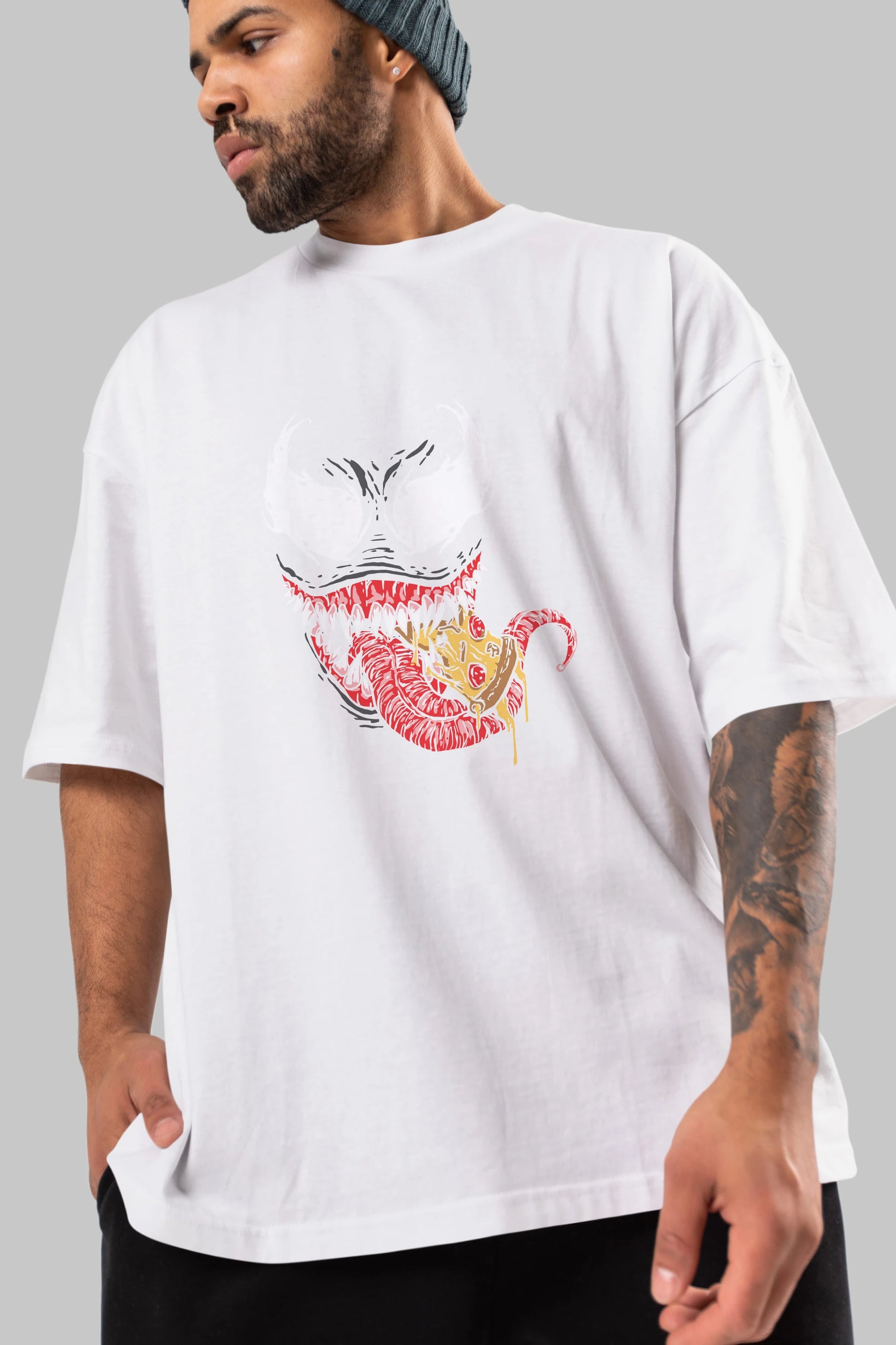 Venom (1) Ön Baskılı Oversize t-shirt Erkek Kadın Unisex %100 Pamuk Bisiklet Yaka tişort