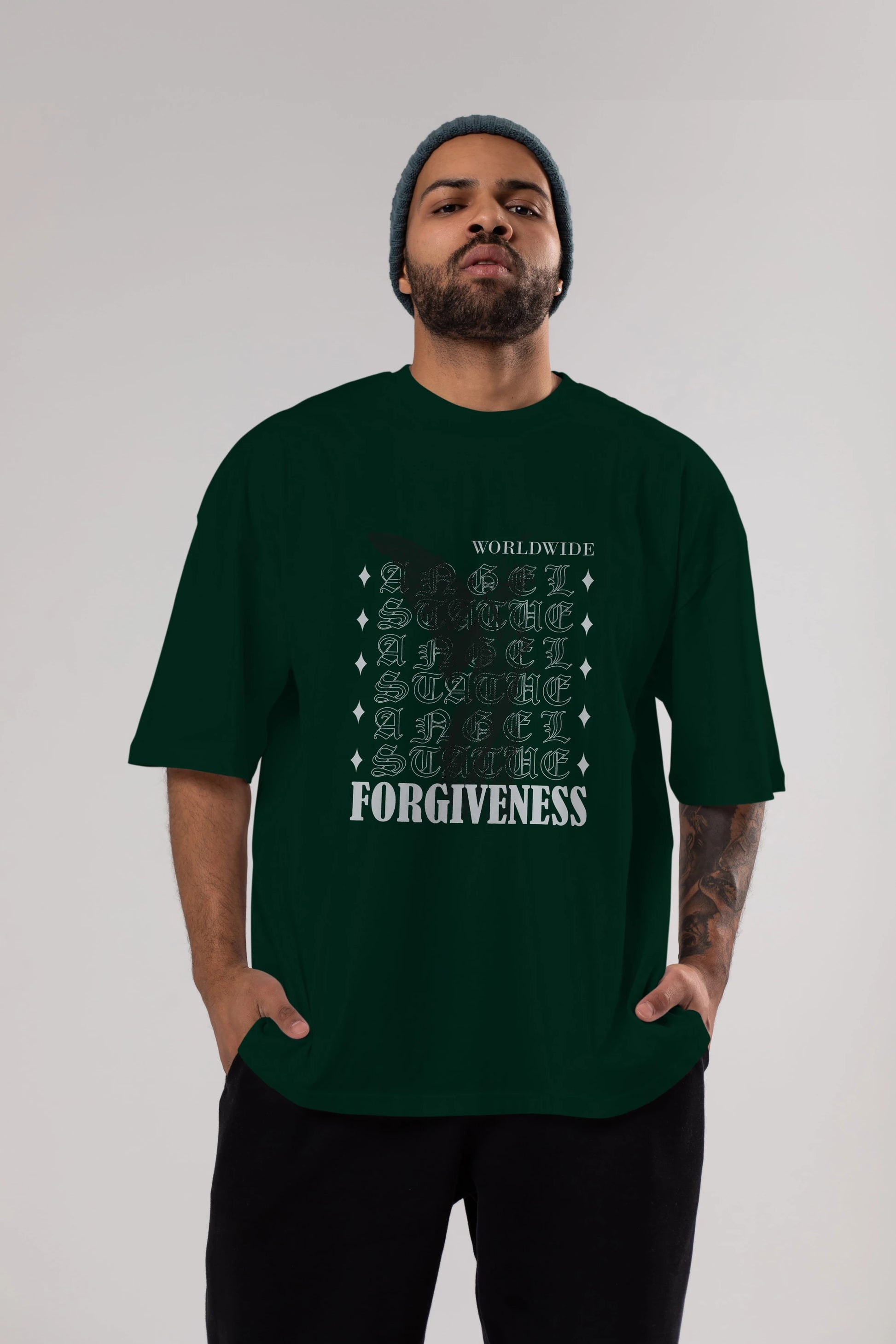 Angel Forgiveness Ön Baskılı Oversize t-shirt Erkek Kadın Unisex