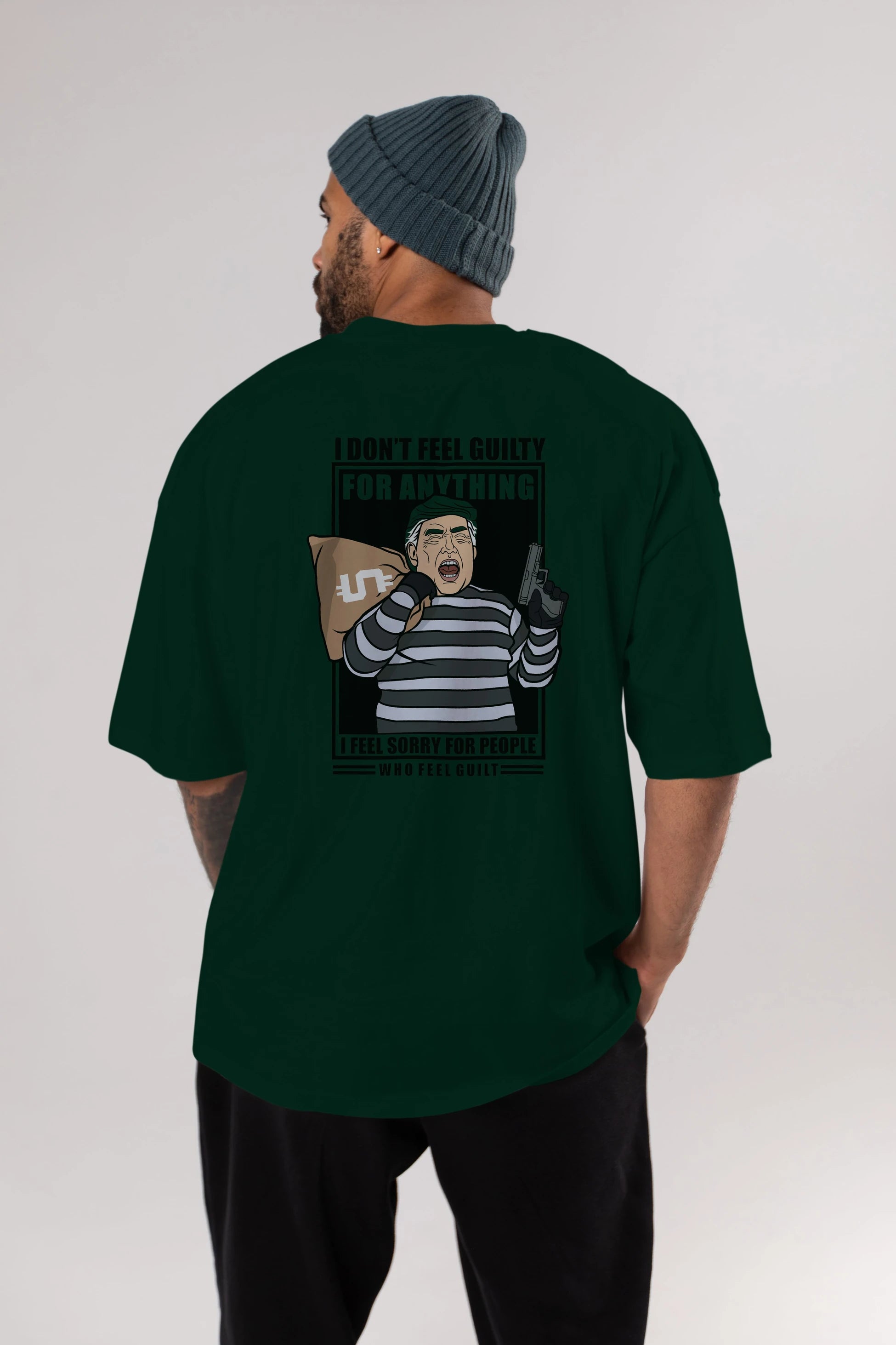 Criminal Trump Arka Baskılı Oversize t-shirt Erkek Kadın Unisex %100 Pamuk tişort