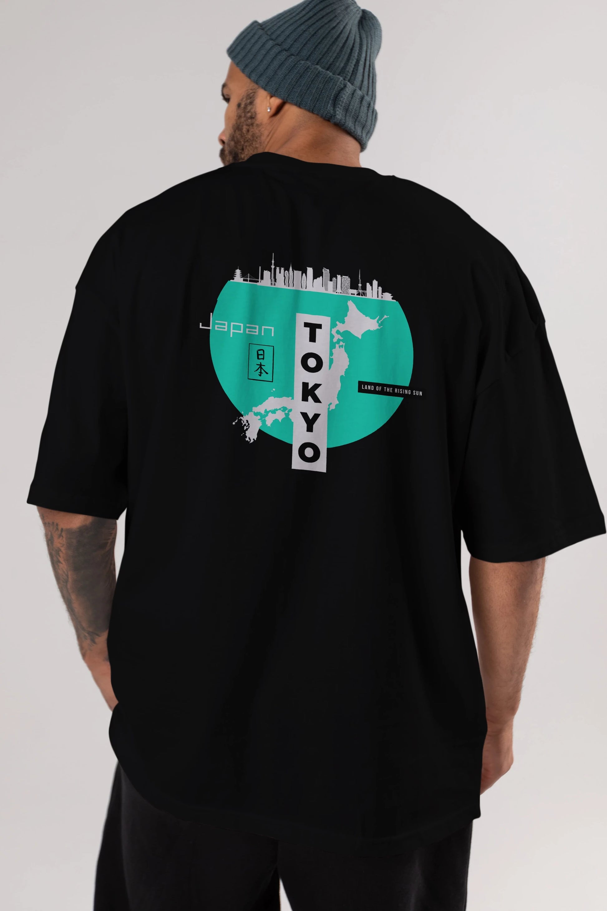 Japan Tokyo Arka Baskılı Oversize t-shirt Erkek Kadın Unisex