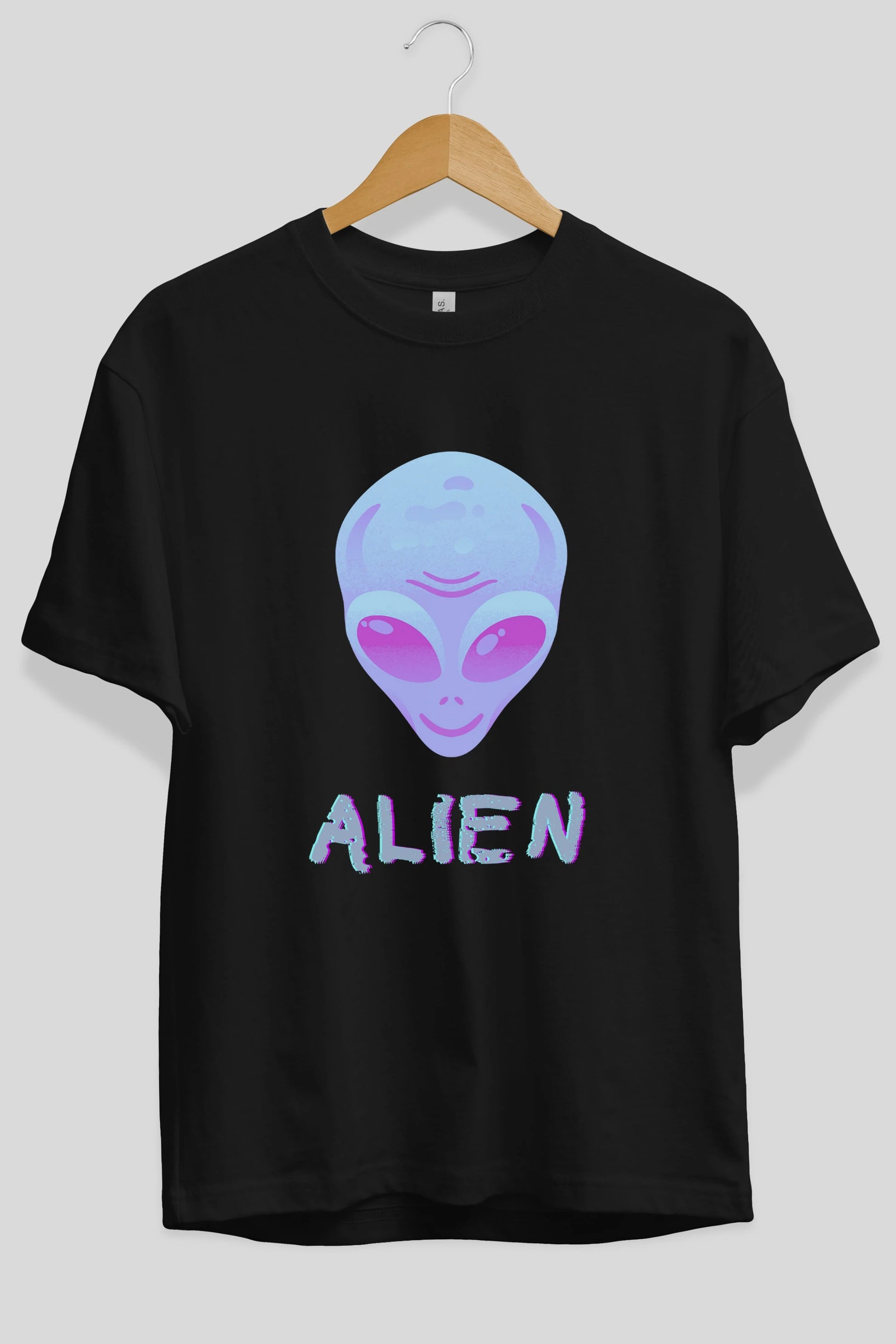 Alien Ön Baskılı Oversize t-shirt Erkek Kadın Unisex