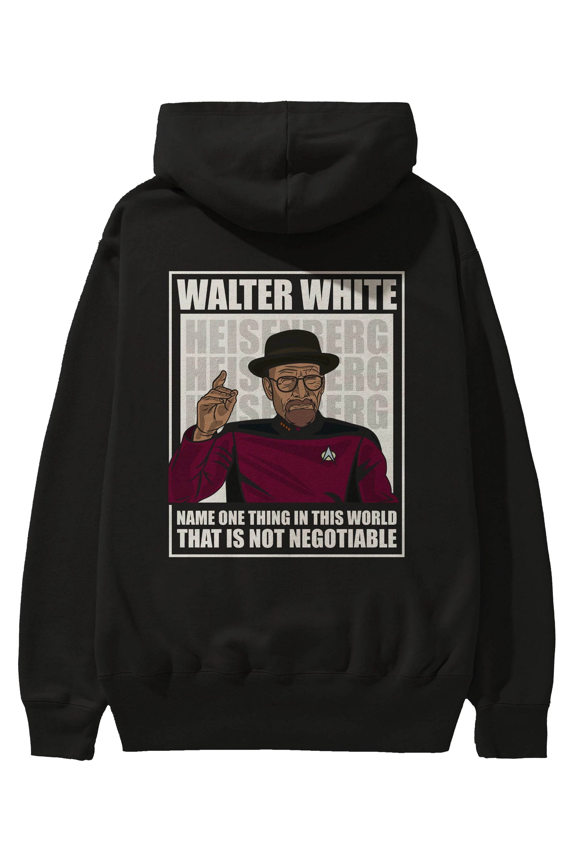 Captain Pixard Heisenberg Arka Baskılı Hoodie Oversize Kapüşonlu Sweatshirt Erkek Kadın Unisex