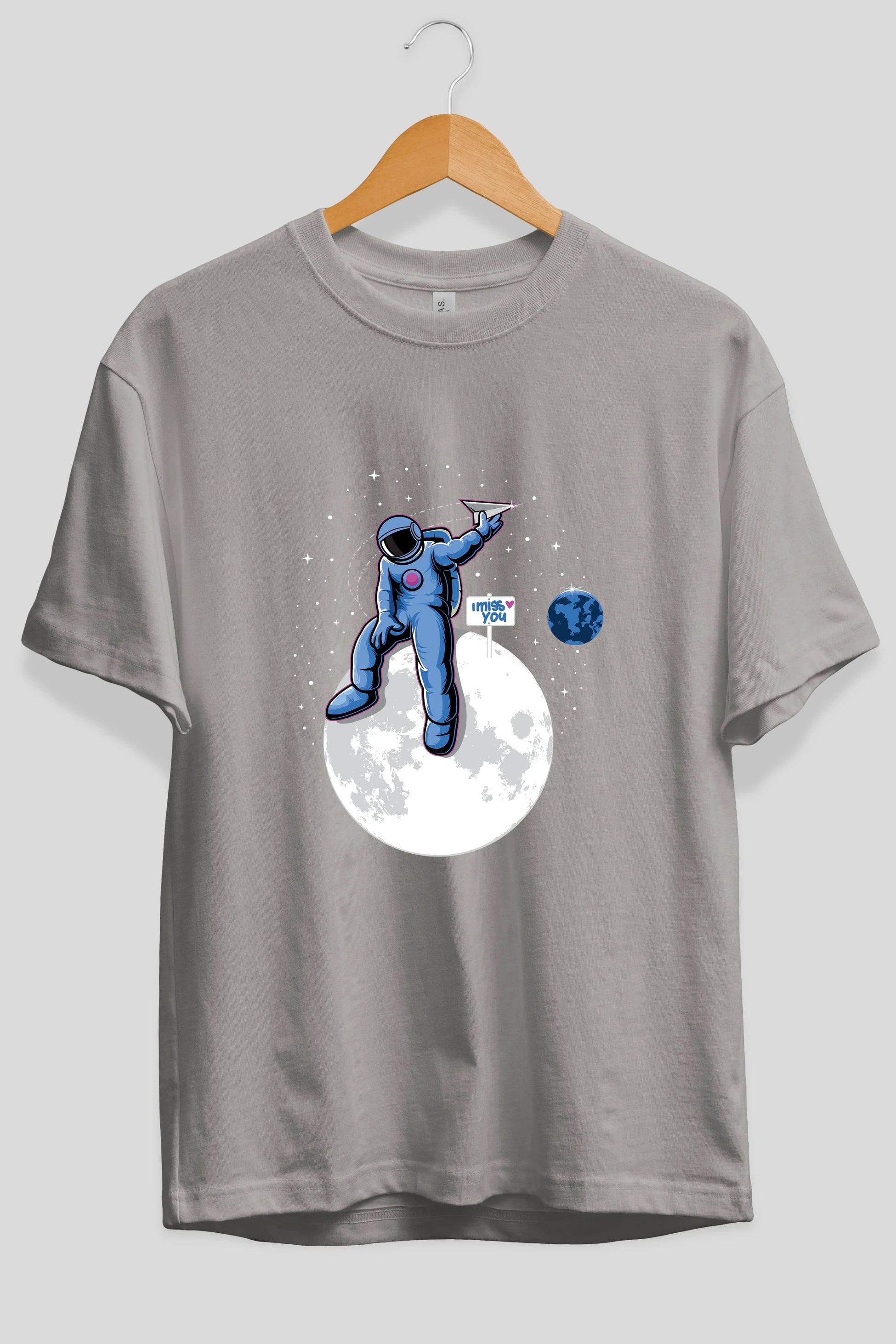 Astro Missing Earth Ön Baskılı Oversize t-shirt Erkek Kadın Unisex