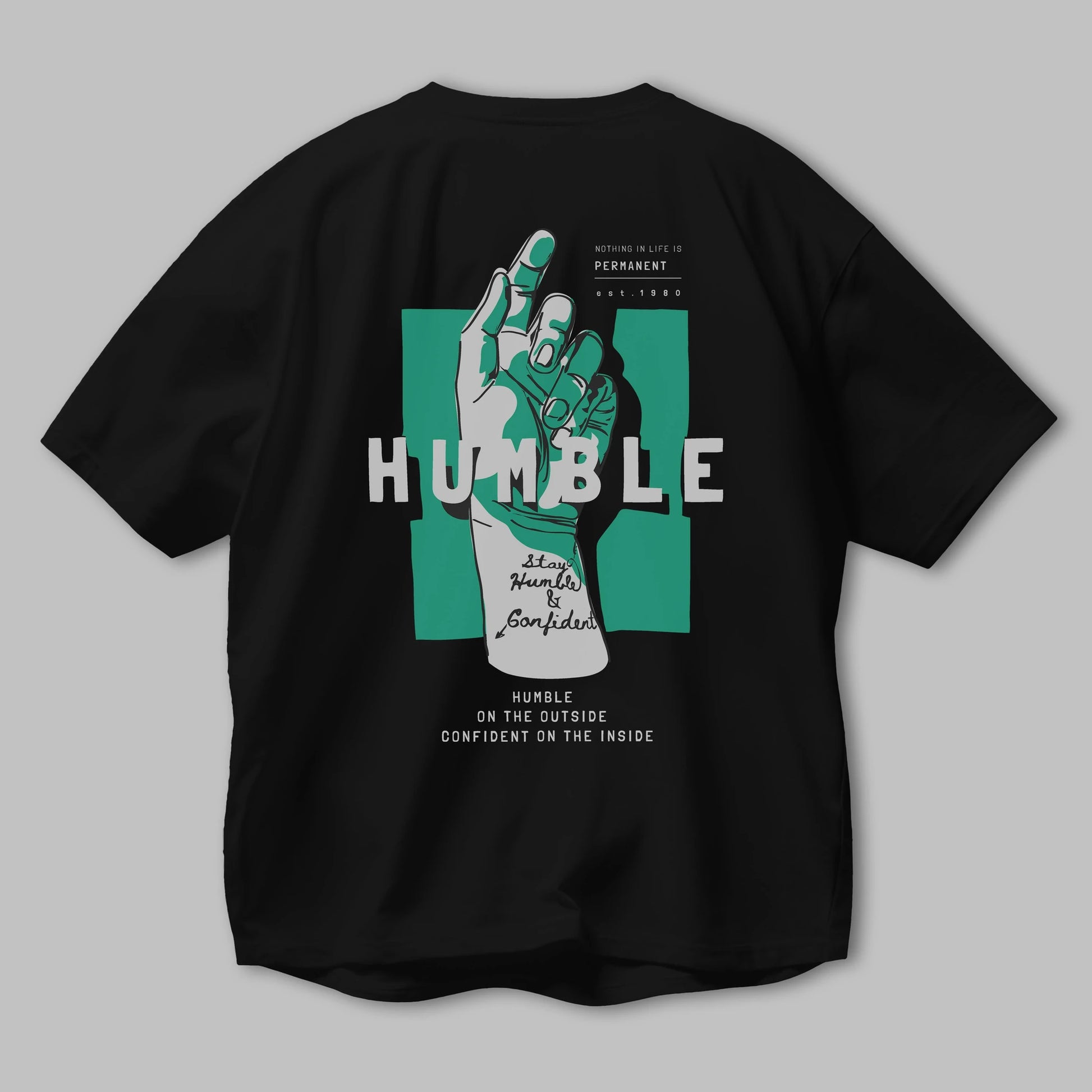 Humble Arka Baskılı Oversize t-shirt Erkek Kadın Unisex