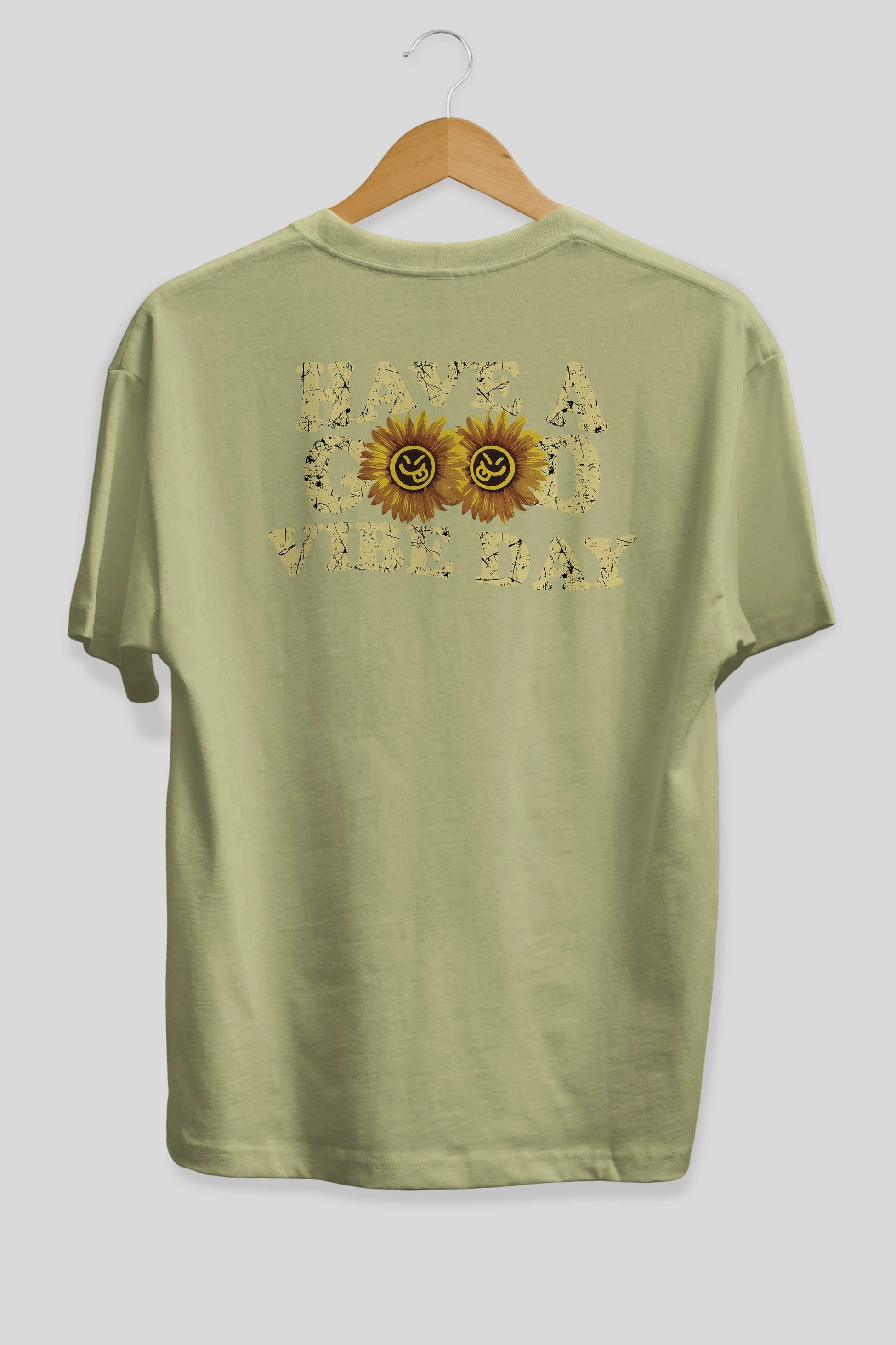 Have a Good Vibe Day Arka Baskılı Oversize t-shirt Erkek Kadın Unisex