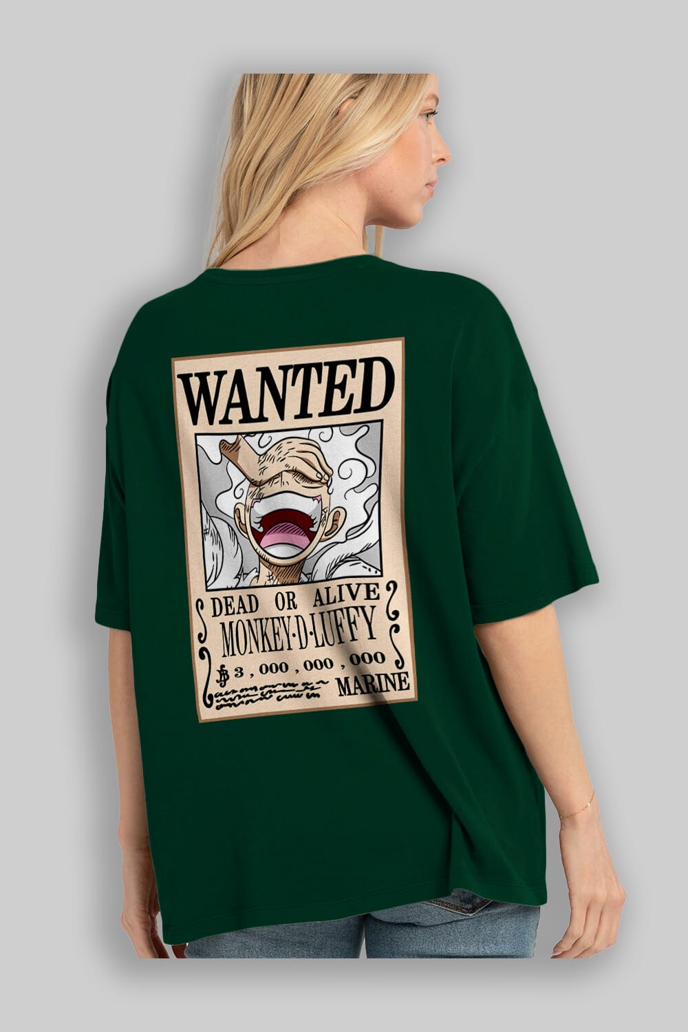CARTEL LUFFY GEAR 5 Anime Arka Baskılı Oversize t-shirt Erkek Kadın Unisex