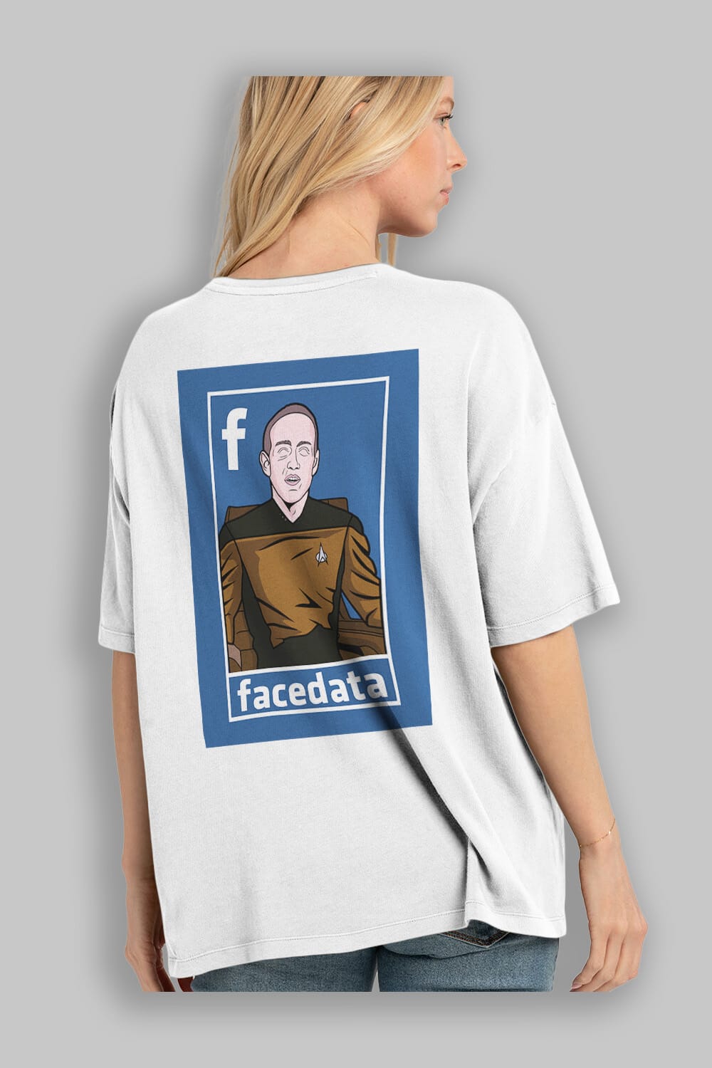 Zukerberg Data Arka Baskılı Oversize t-shirt Erkek Kadın Unisex %100 Pamuk tişort