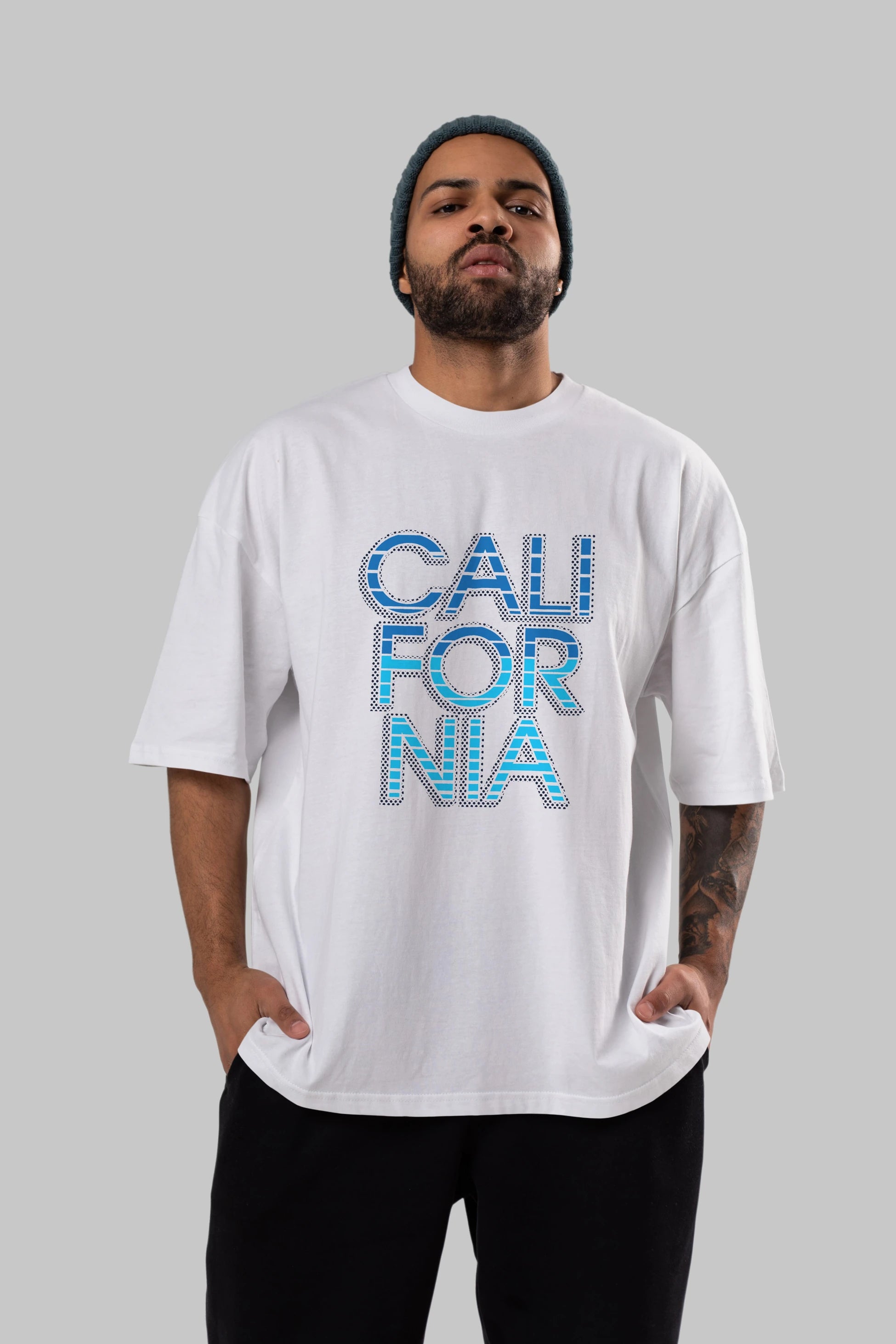 California 3 Ön Baskılı Oversize t-shirt Erkek Kadın Unisex