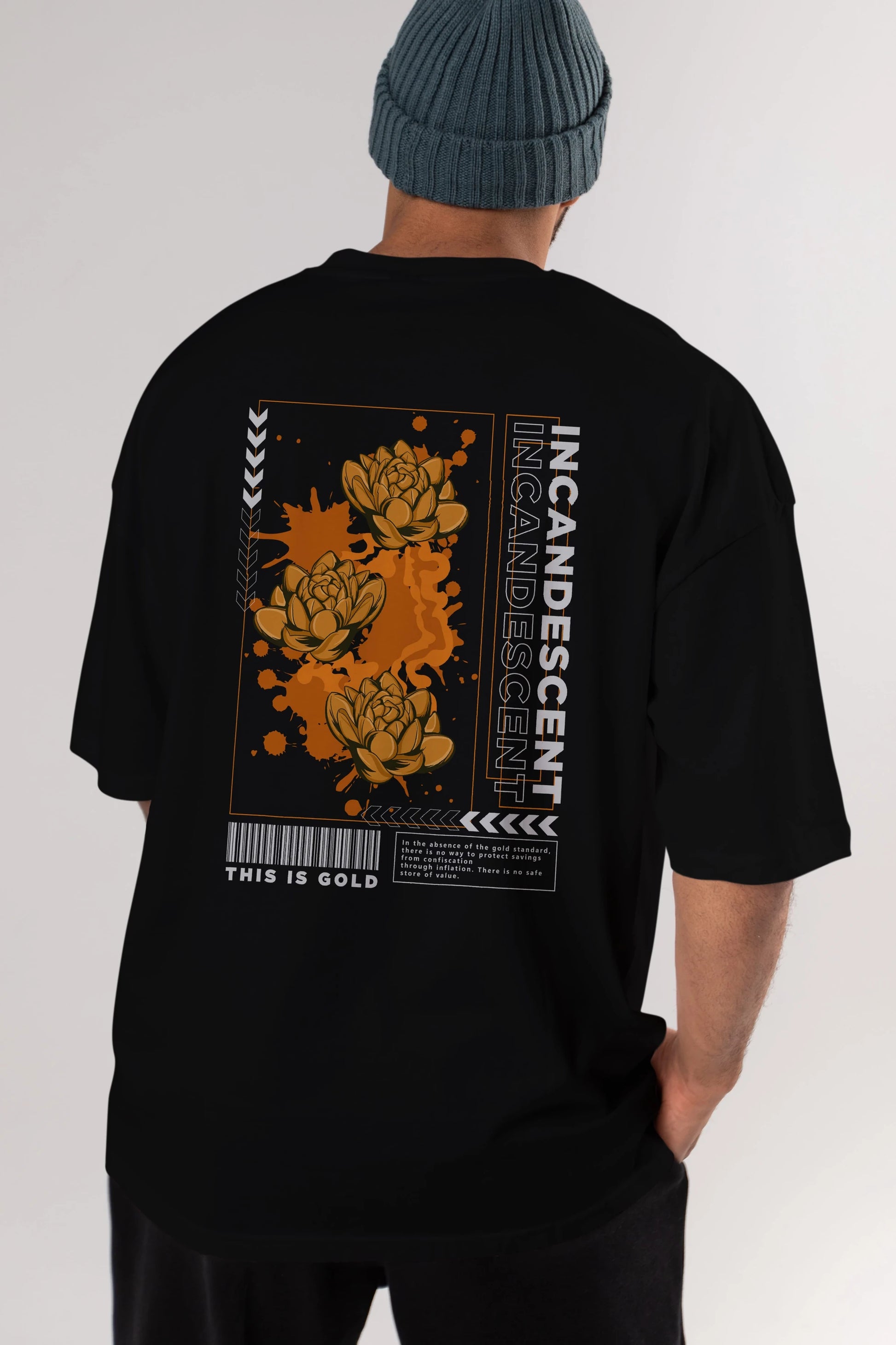 Incandescent Arka Baskılı Oversize t-shirt Erkek Kadın Unisex