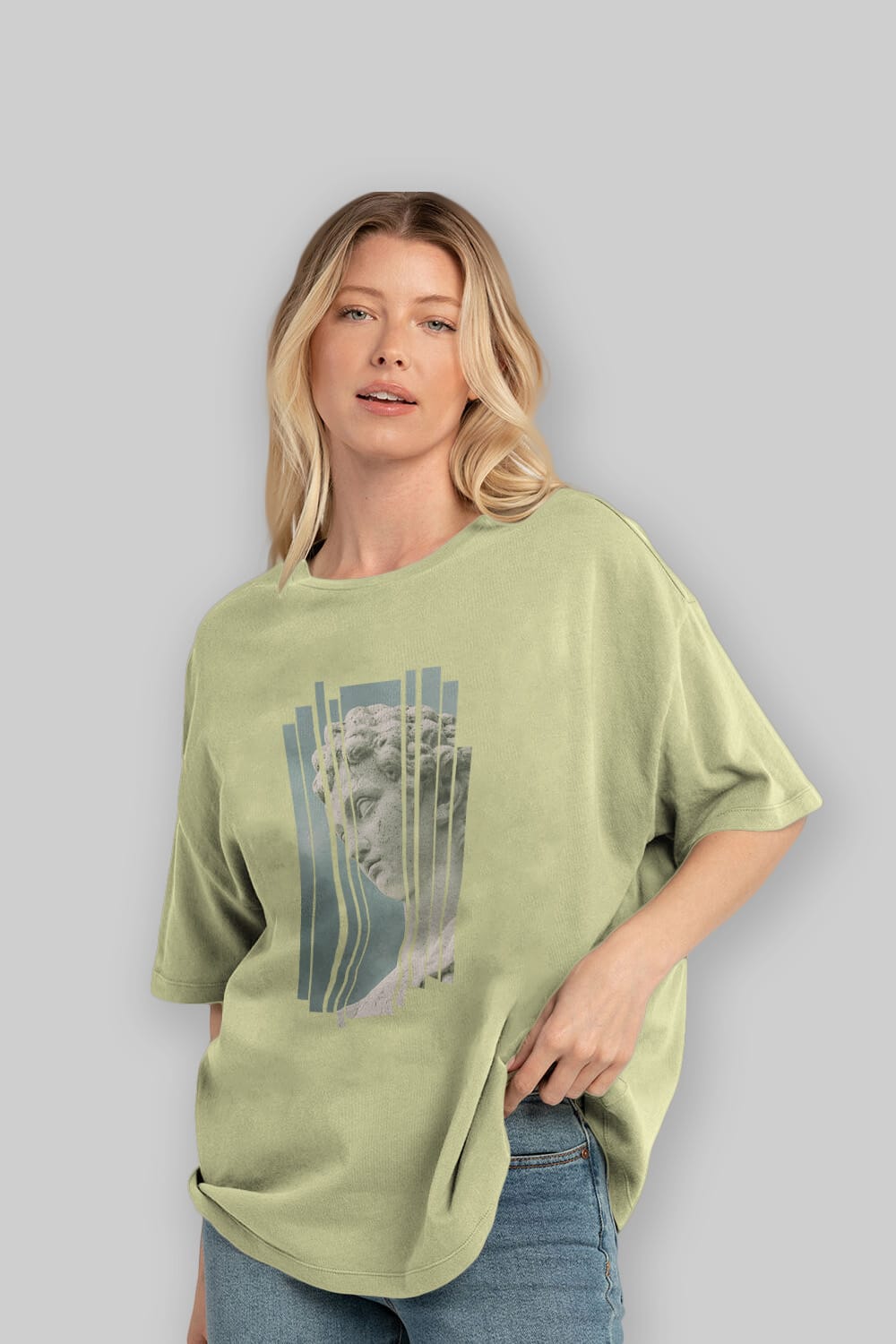 Aesthetic Sculpture Art Ön Baskılı Oversize t-shirt Erkek Kadın Unisex