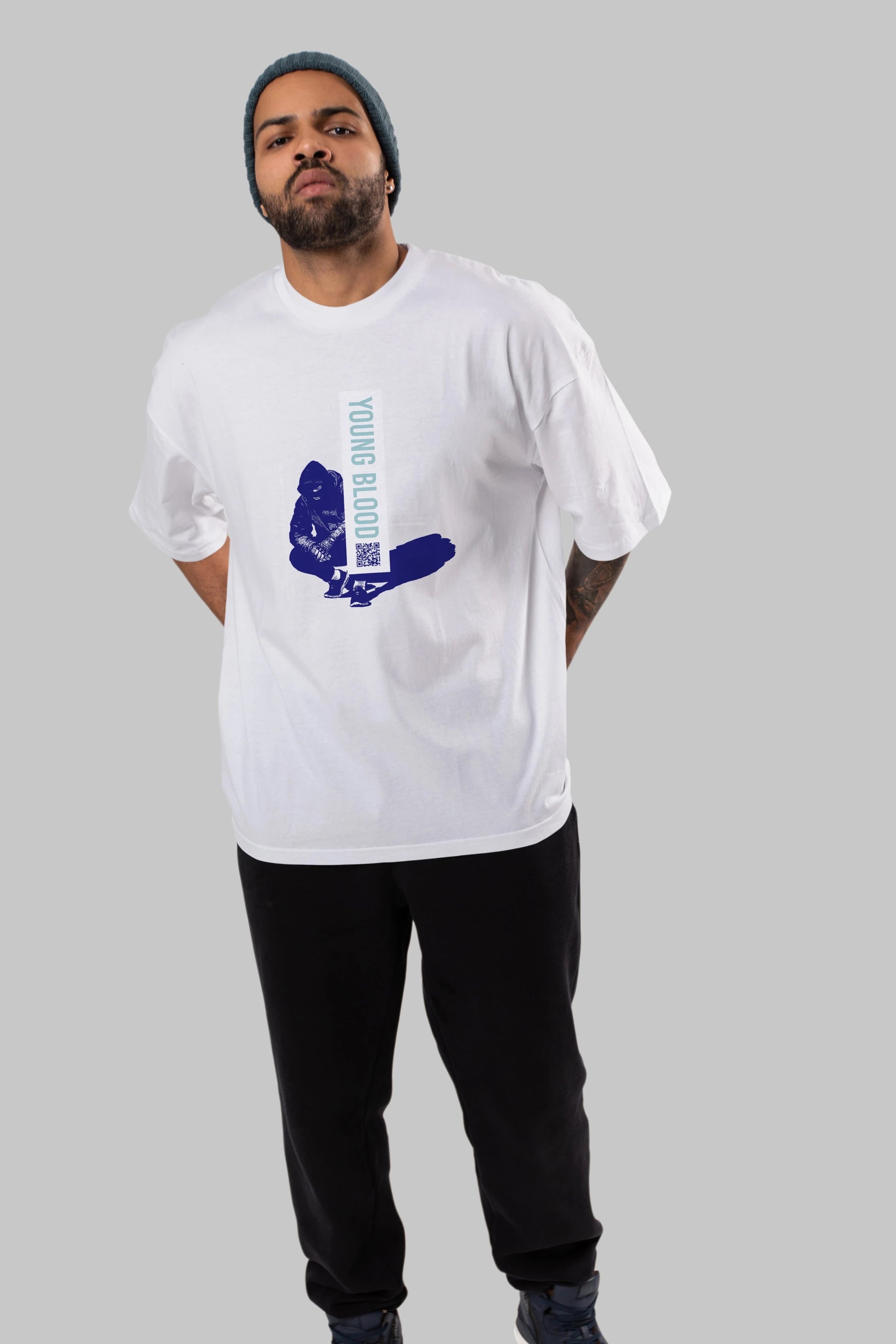 Young Blood Ön Baskılı Oversize t-shirt Erkek Kadın Unisex