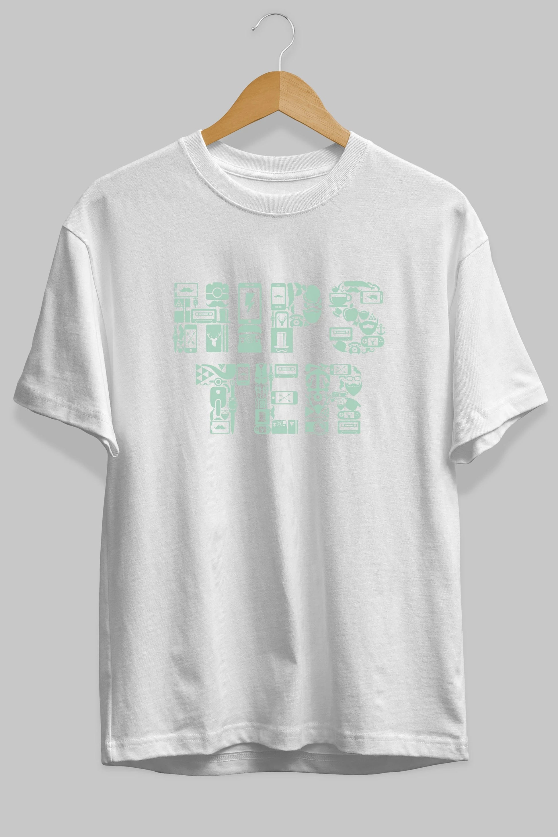 HIPSTER Ön Baskılı Oversize t-shirt %100 pamuk Erkek Kadın Unisex