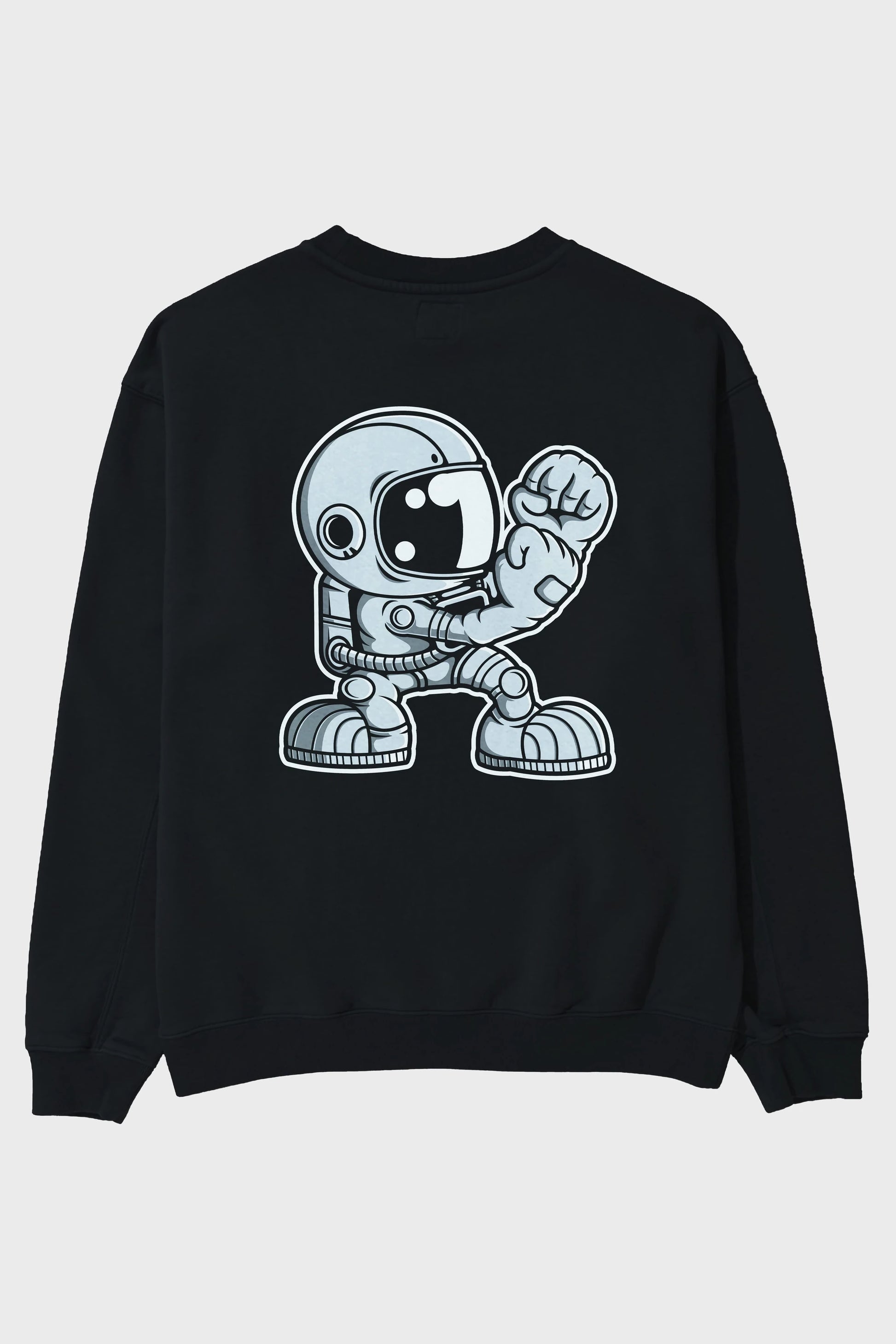 Astronaut Fighting Irish Arka Baskılı Oversize Sweatshirt Erkek Kadın Unisex