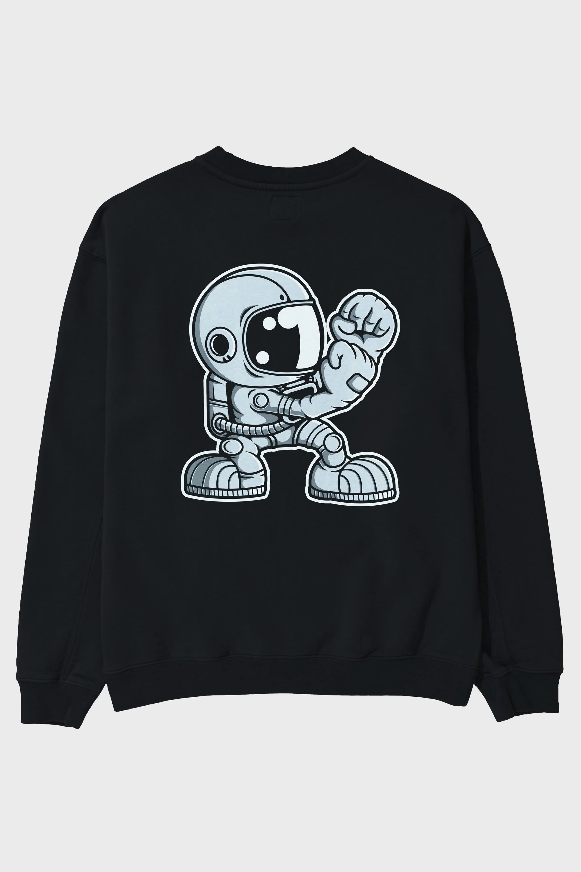 Astronaut Fighting Irish Arka Baskılı Oversize Sweatshirt Erkek Kadın Unisex