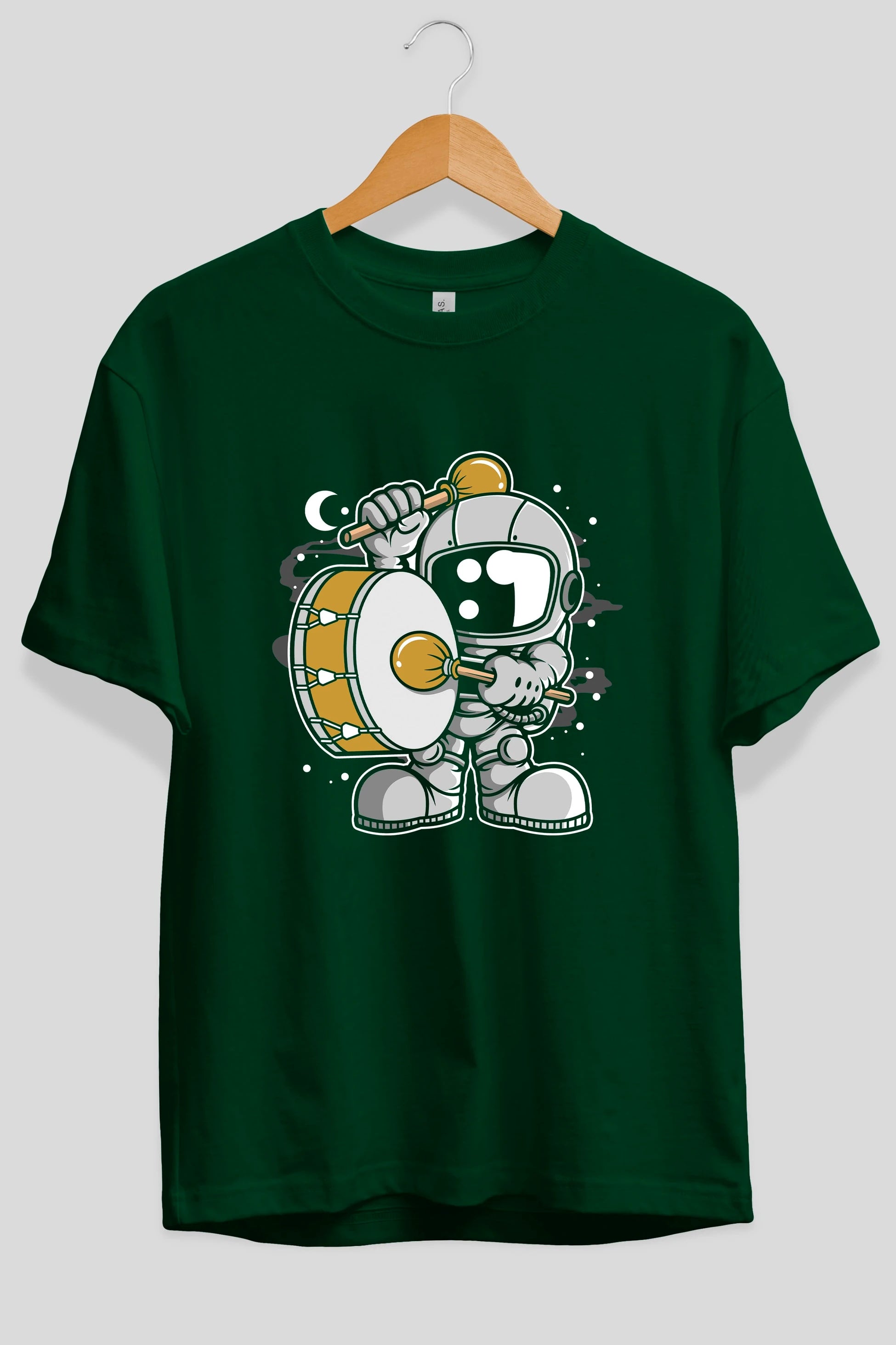 Astronaut Marching Band Ön Baskılı Oversize t-shirt Erkek Kadın Unisex
