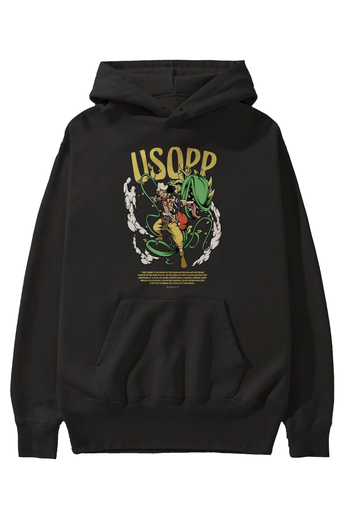 Usopp Anime Ön Baskılı Hoodie Oversize Kapüşonlu Sweatshirt Erkek Kadın Unisex