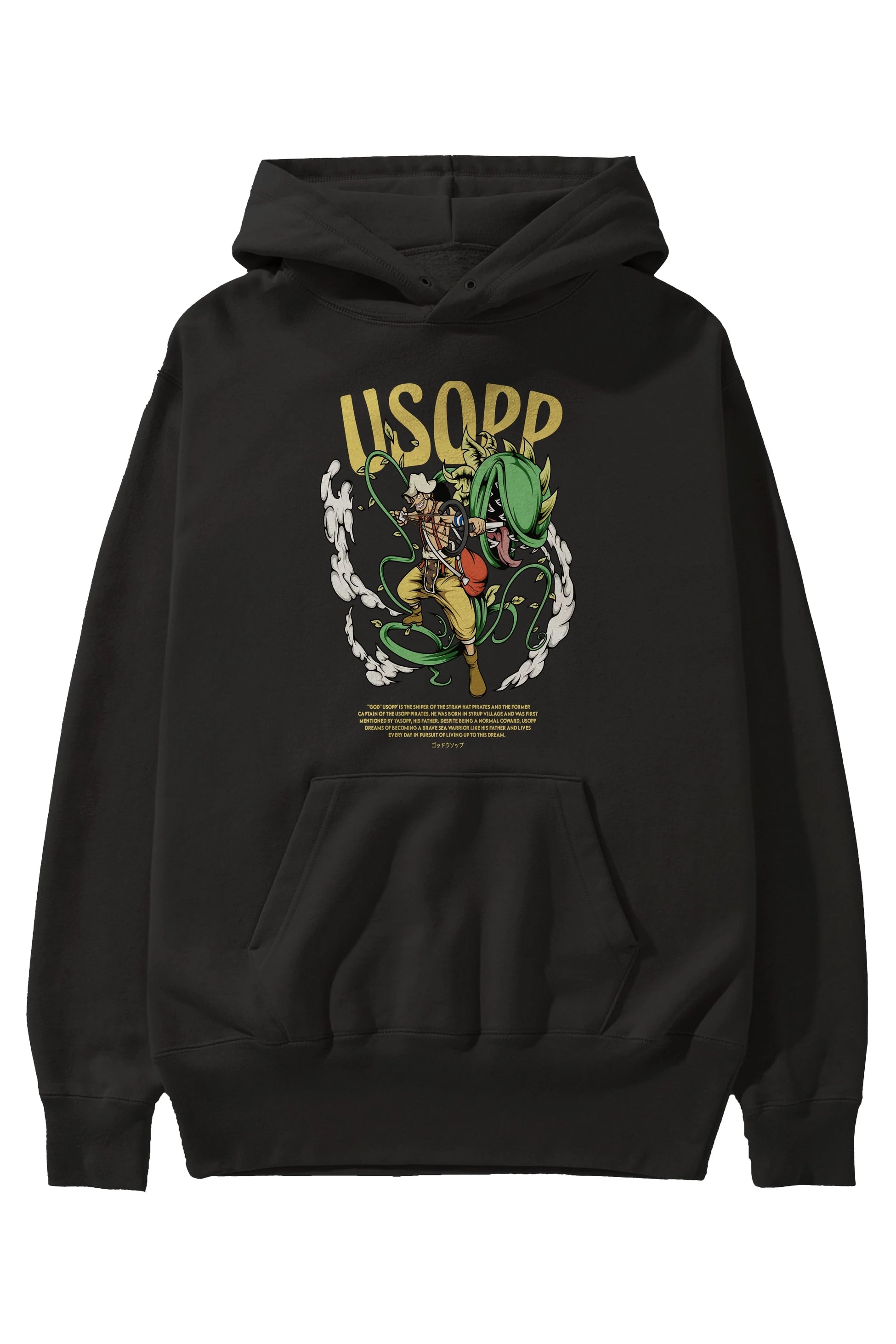Usopp Anime Ön Baskılı Hoodie Oversize Kapüşonlu Sweatshirt Erkek Kadın Unisex