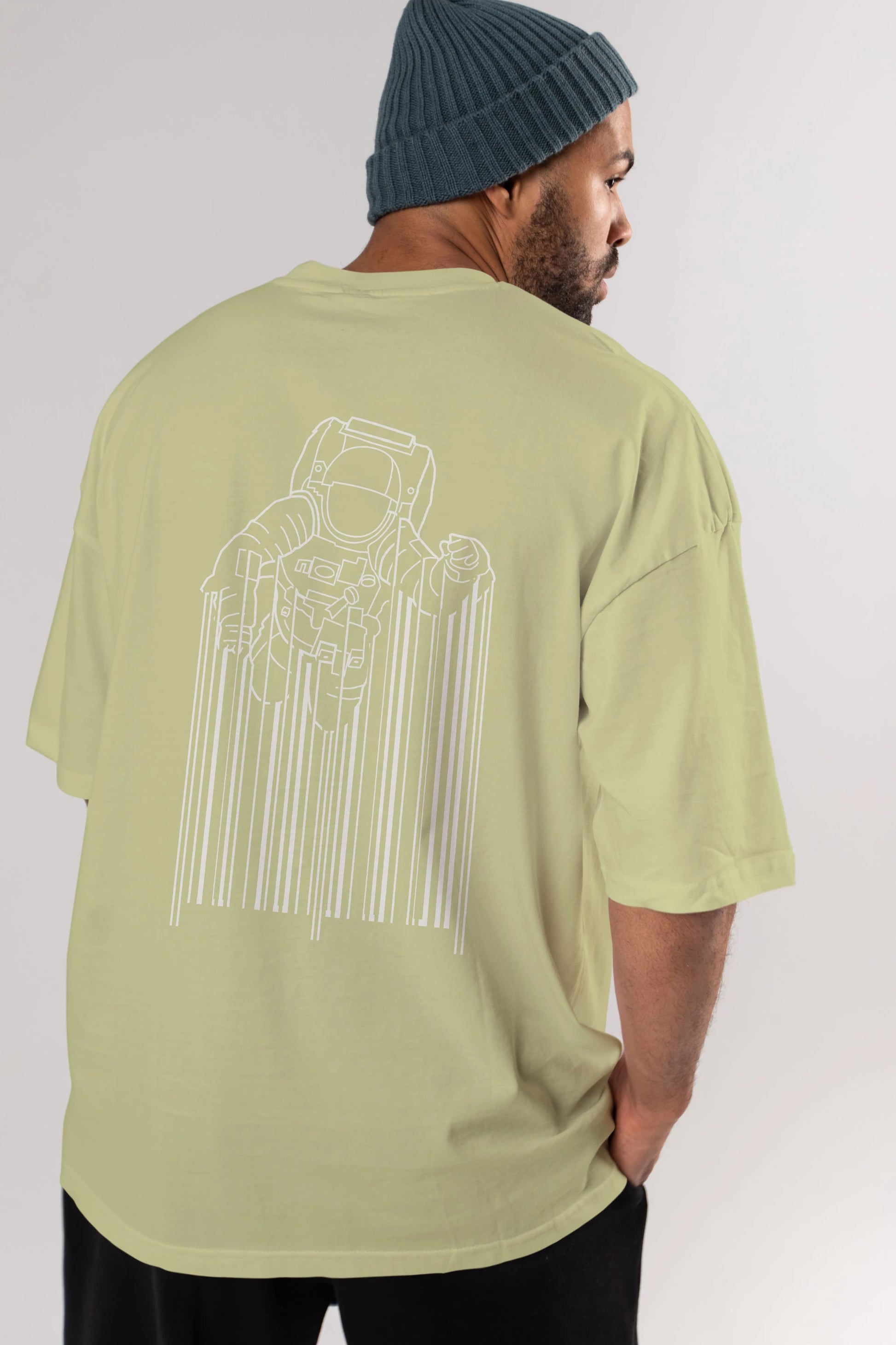 Astrocode Arka Baskılı Oversize t-shirt %100 pamuk Erkek Kadın Unisex