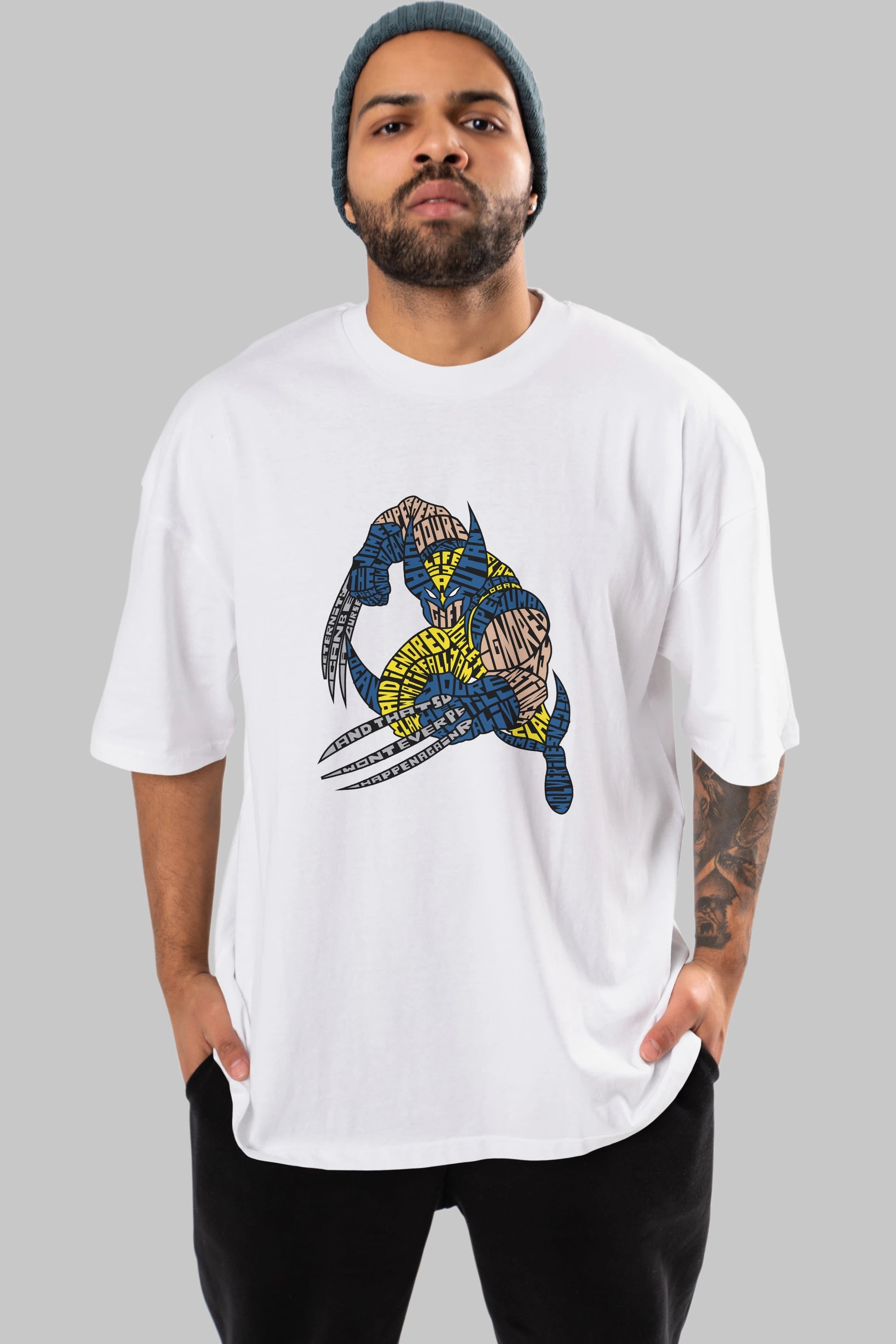 Logan Ön Baskılı Oversize t-shirt %100 pamuk Erkek Kadın Unisex