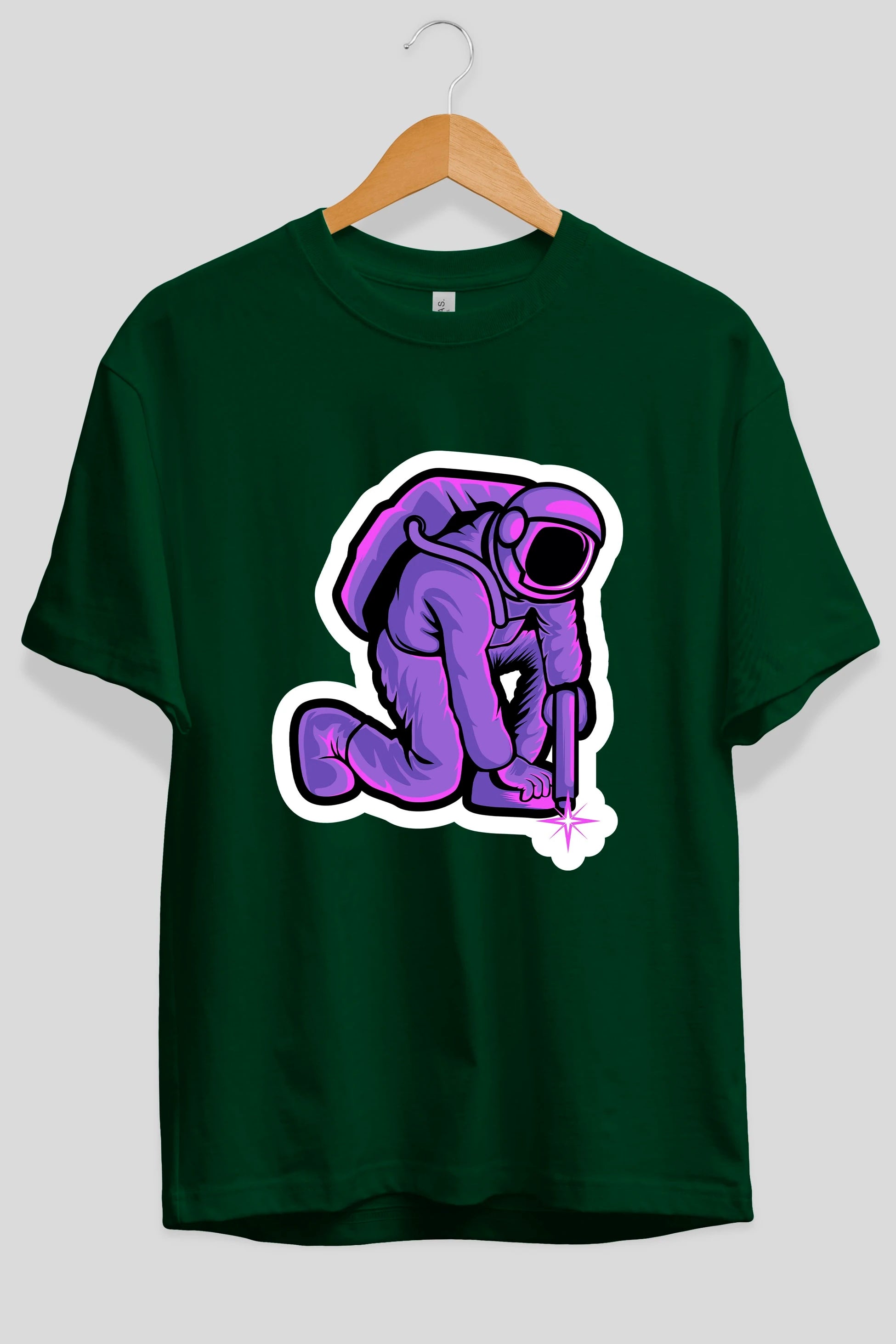 Welding in Space Sticker Ön Baskılı Oversize t-shirt Erkek Kadın Unisex