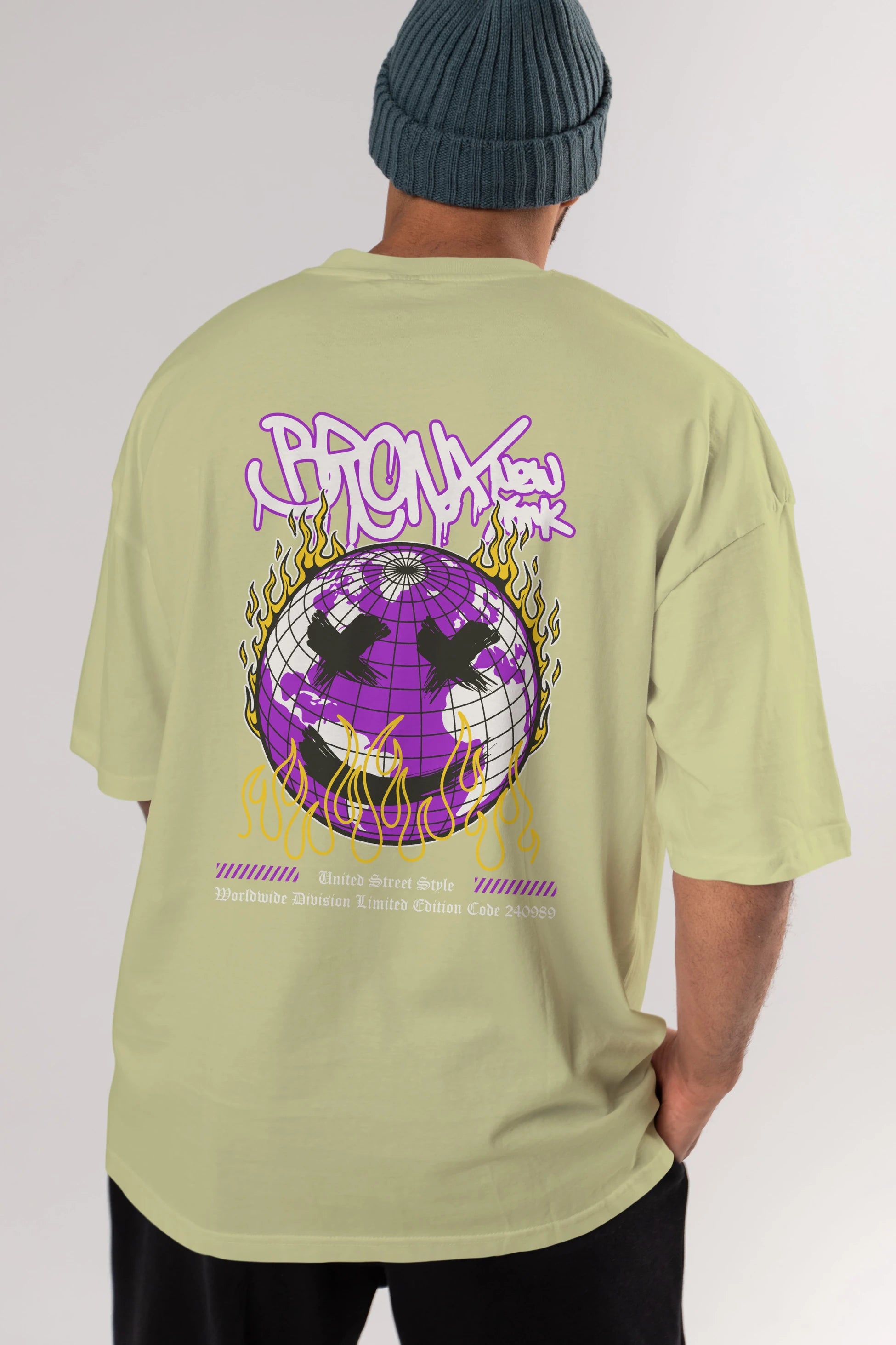 Bronx New York Arka Baskılı Oversize t-shirt Erkek Kadın Unisex