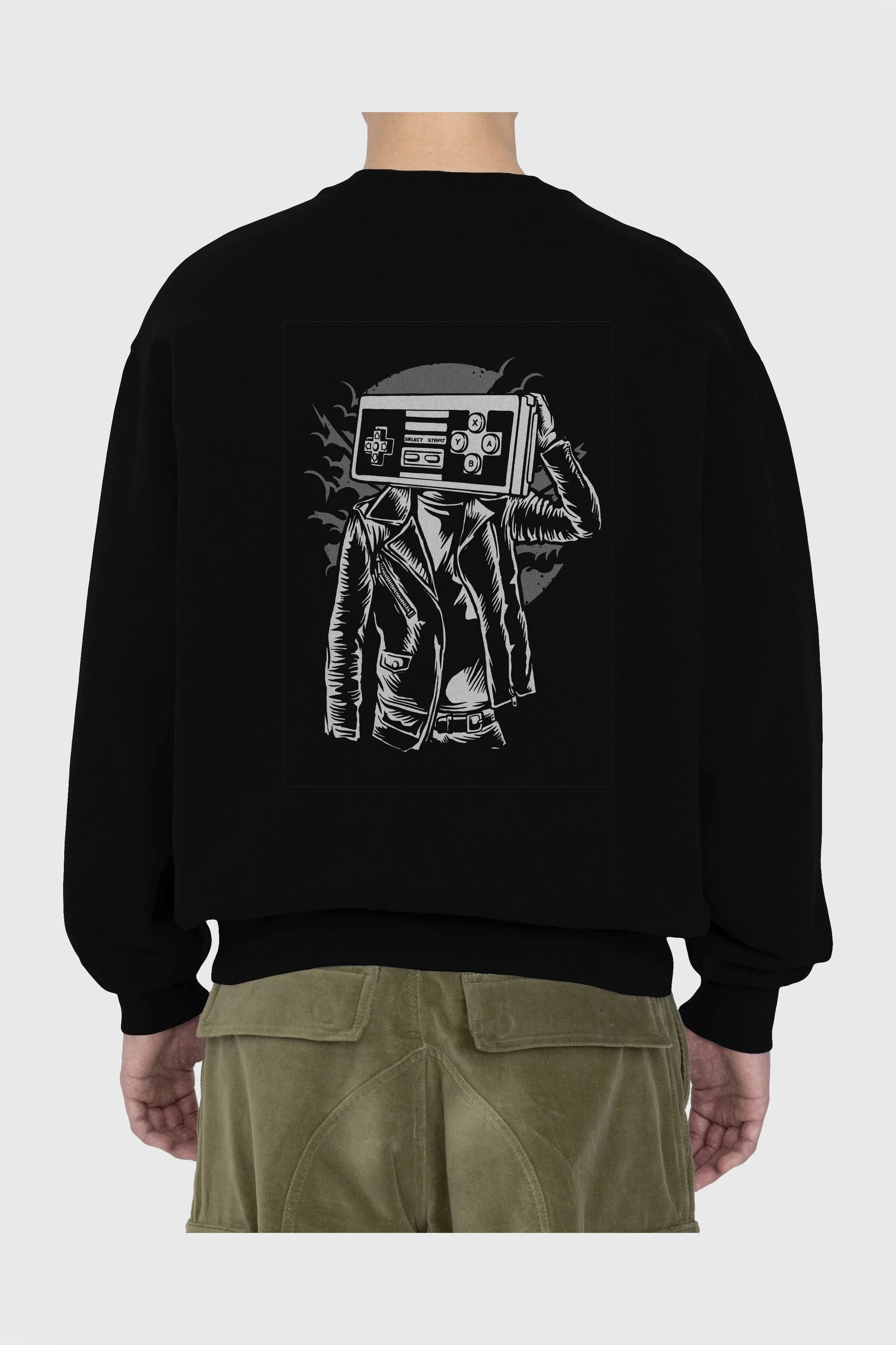 Street Gamers Arka Baskılı Oversize Sweatshirt Erkek Kadın Unisex