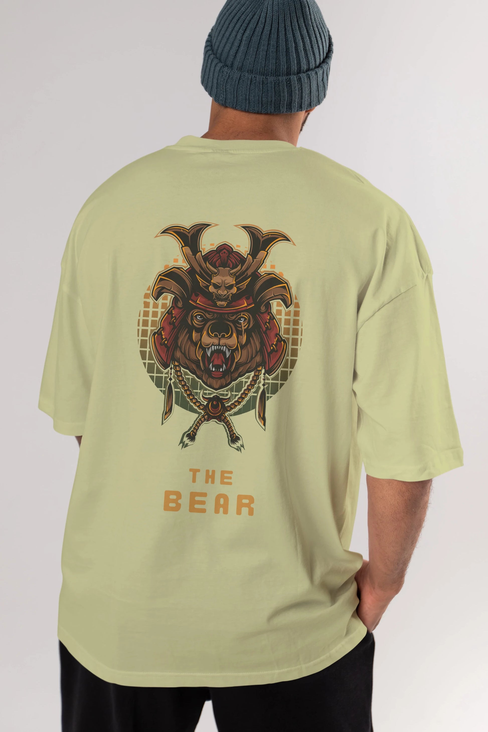 The Bear 2 Arka Baskılı Oversize t-shirt Erkek Kadın Unisex %100 Pamuk