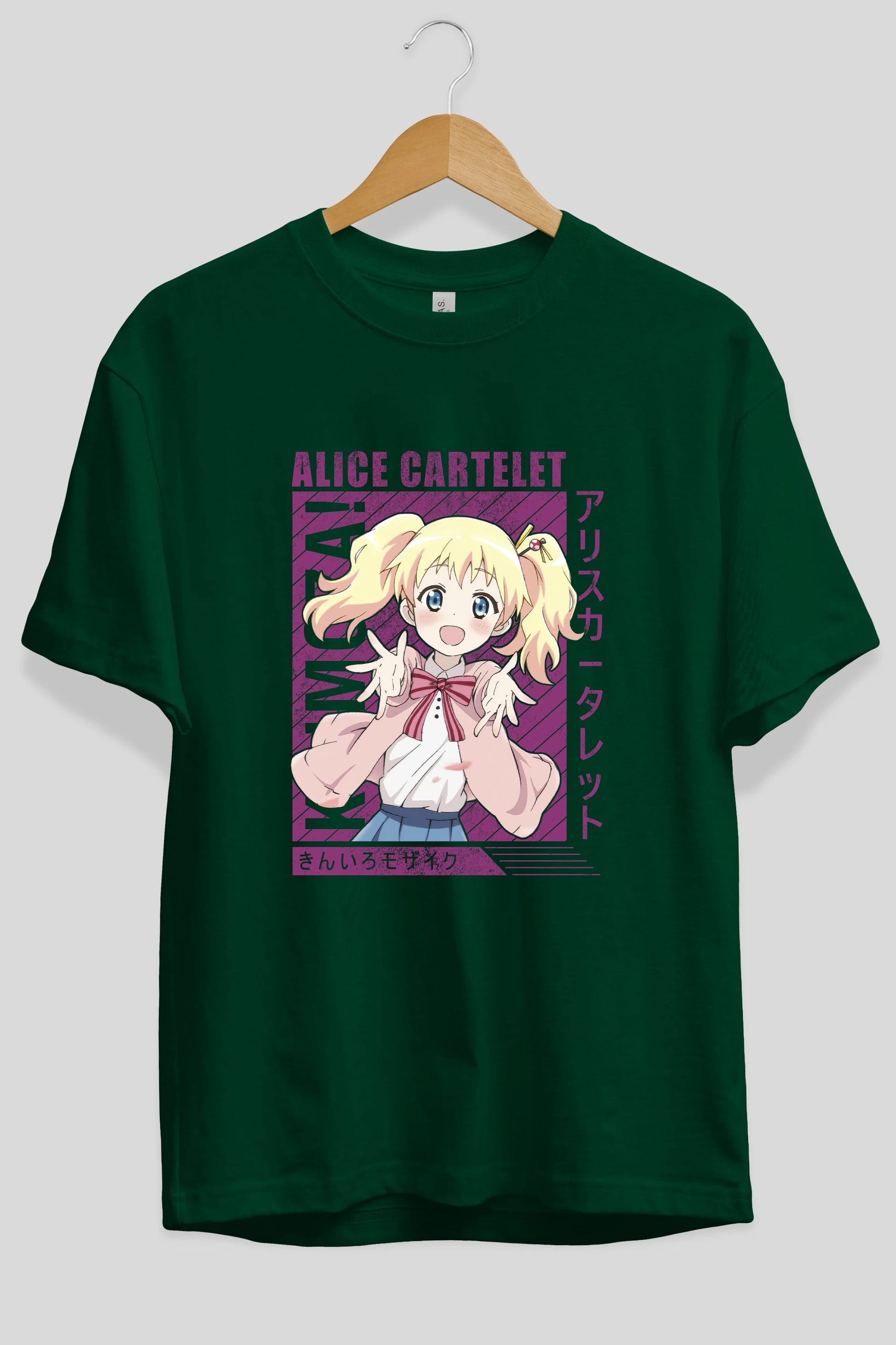 Alice Cartelet 12 Anime Ön Baskılı Oversize t-shirt %100 pamuk Erkek Kadın Unisex