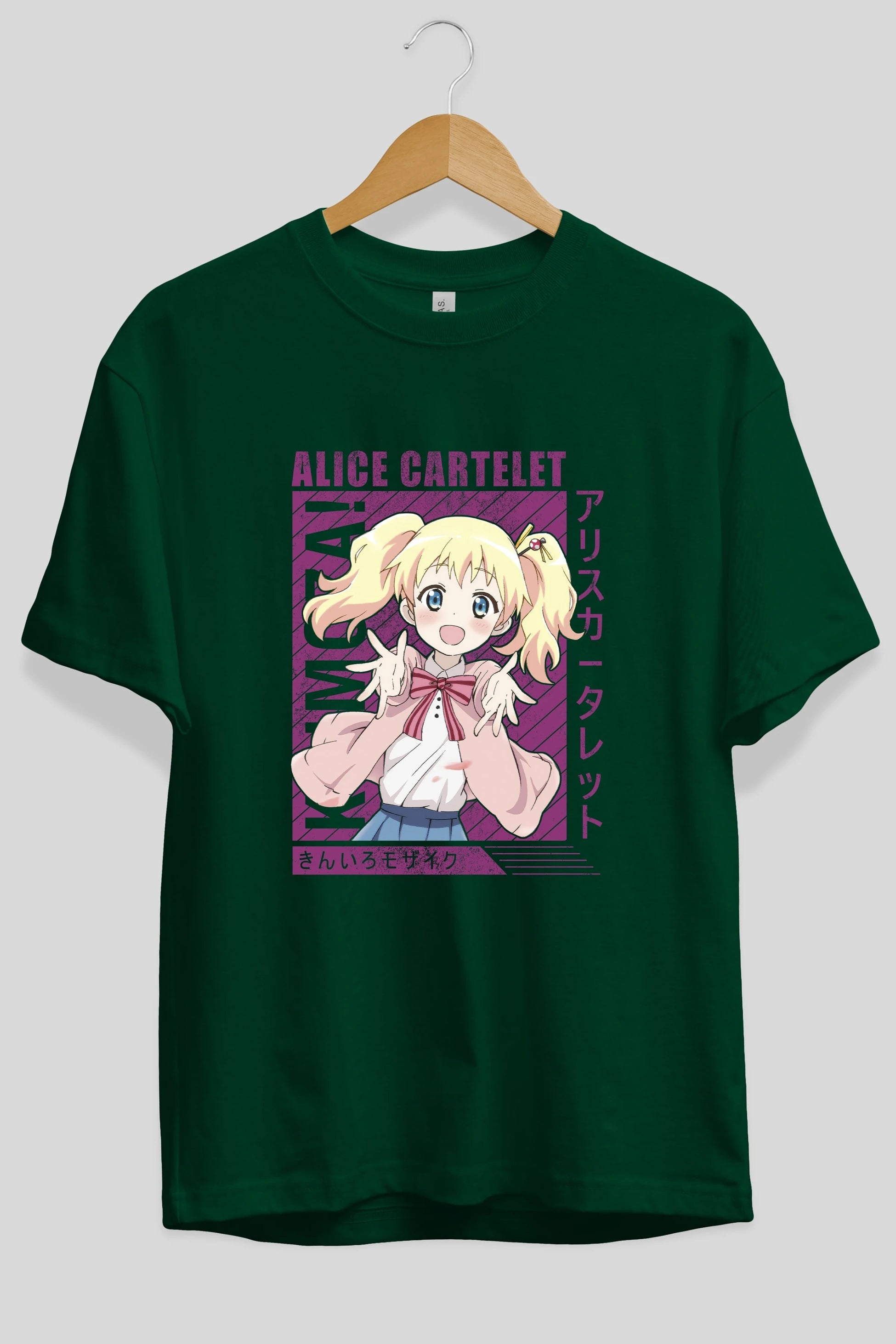 Alice Cartelet 12 Anime Ön Baskılı Oversize t-shirt %100 pamuk Erkek Kadın Unisex