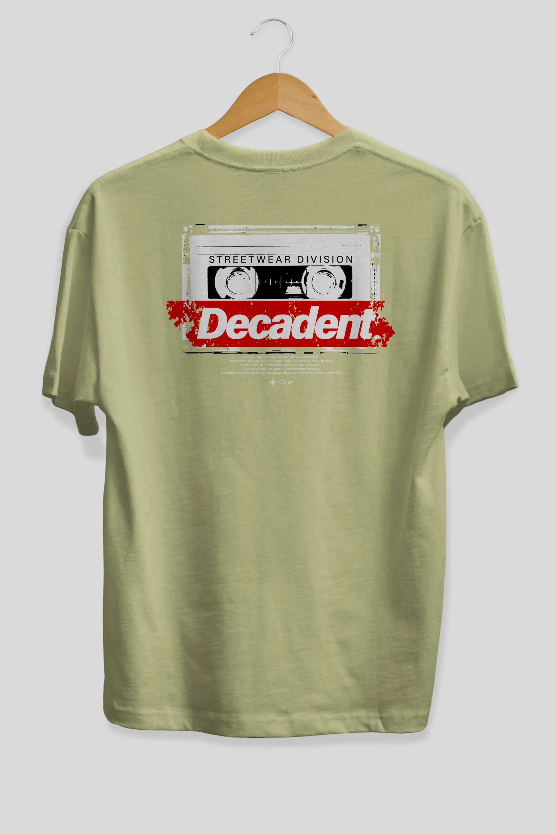 Decadent Arka Baskılı Oversize t-shirt Erkek Kadın Unisex