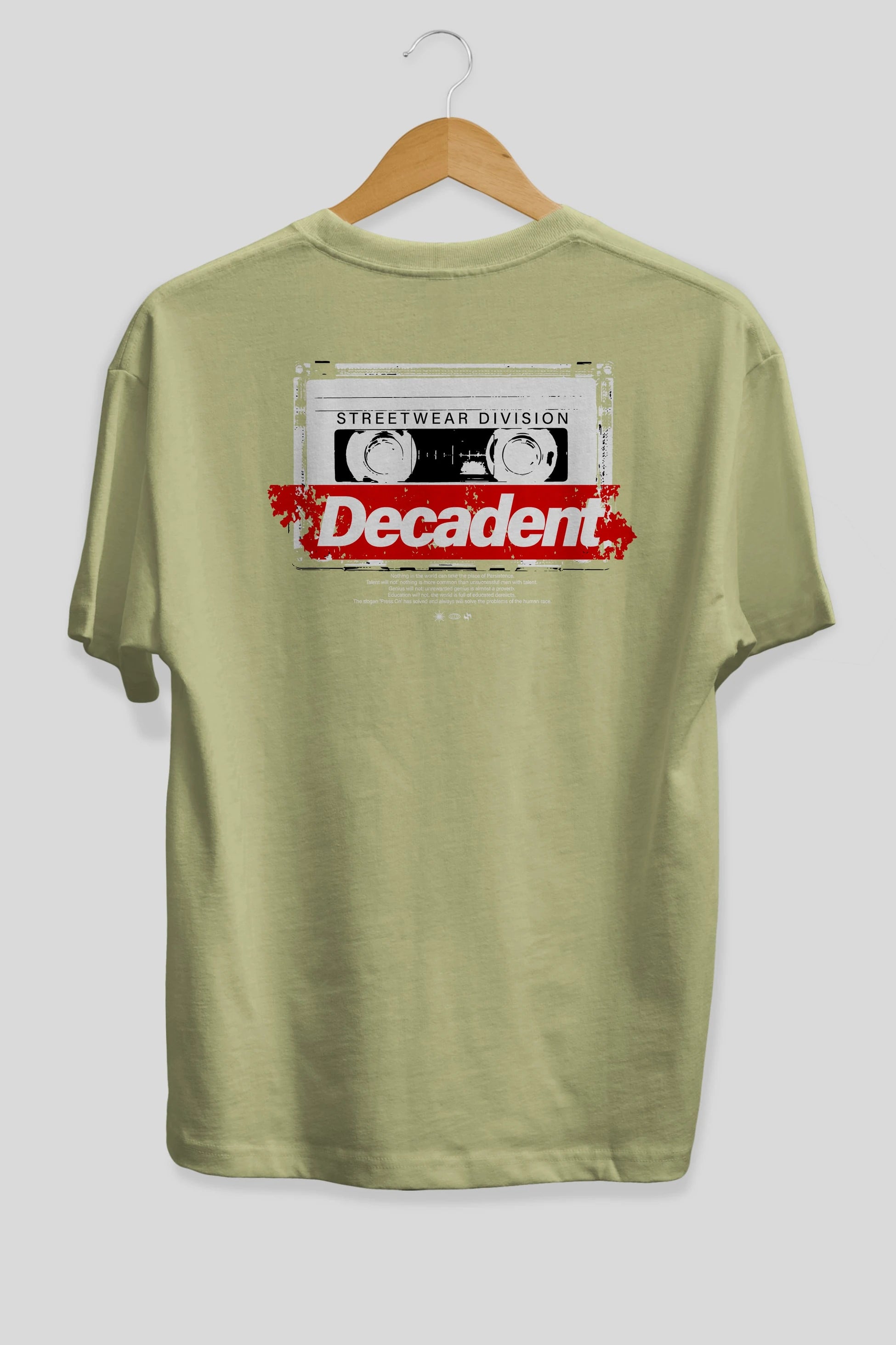 Decadent Arka Baskılı Oversize t-shirt Erkek Kadın Unisex