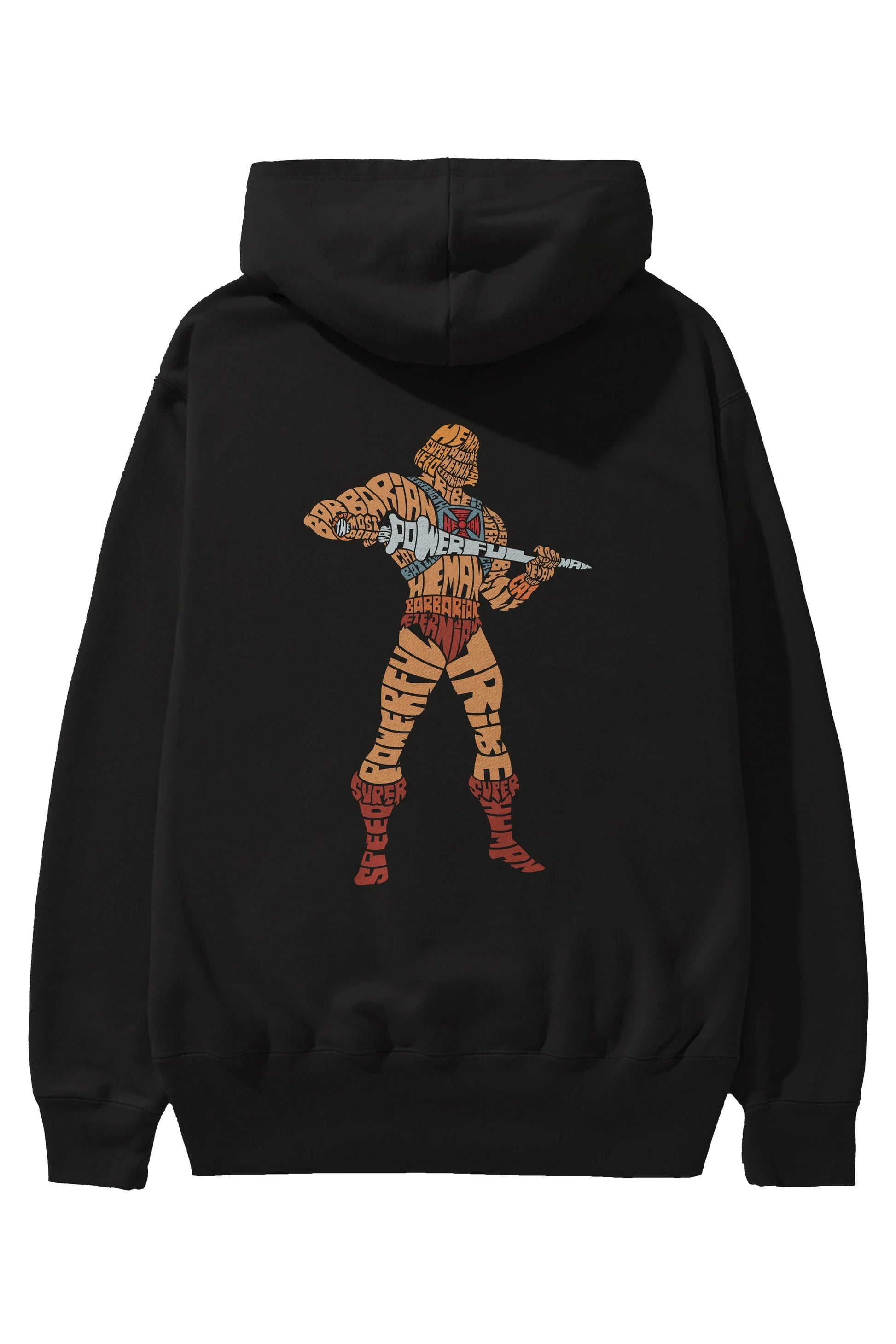 Heman Arka Baskılı Hoodie Oversize Kapüşonlu Sweatshirt Erkek Kadın Unisex