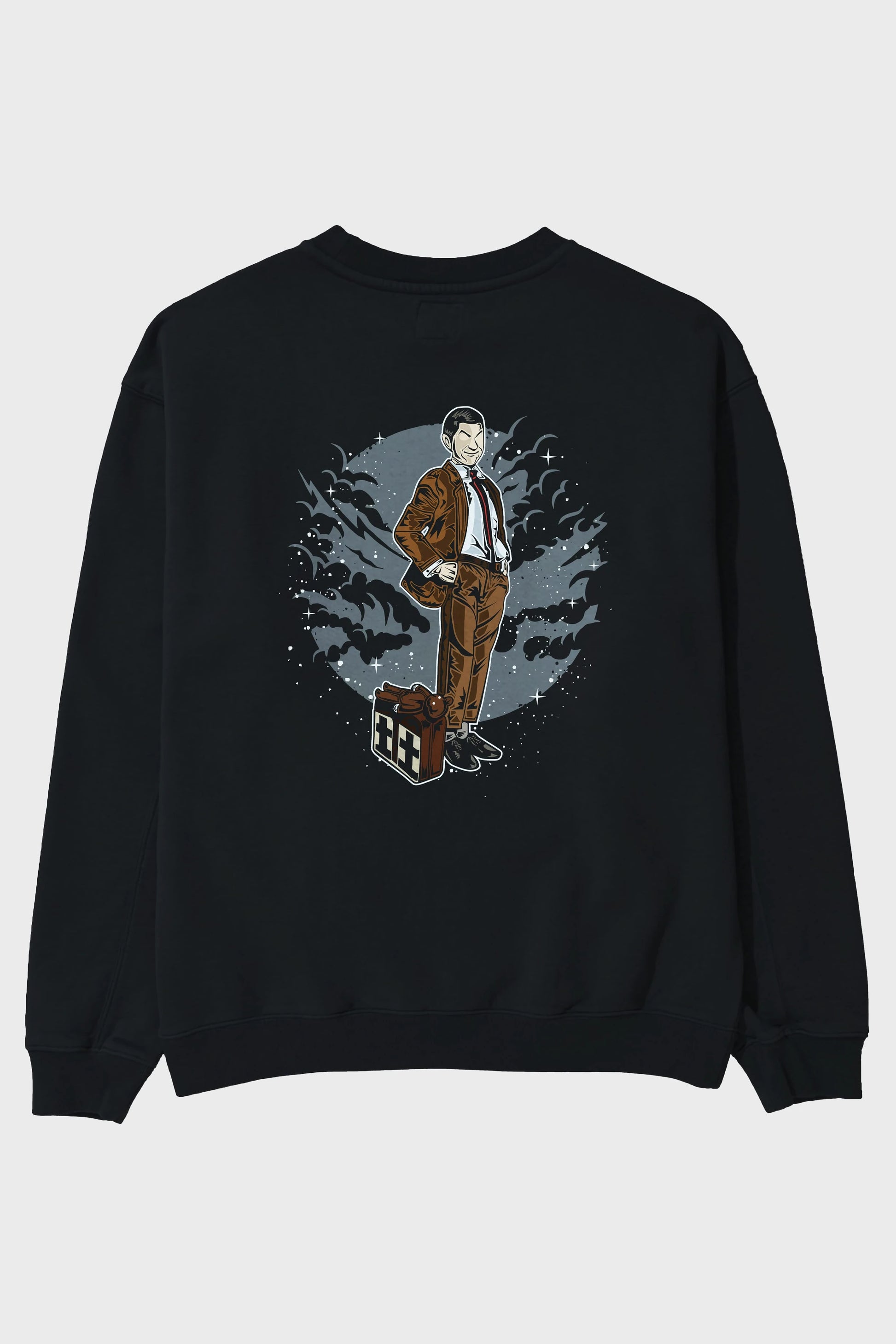 Mr Bean Arka Baskılı Oversize Sweatshirt Erkek Kadın Unisex