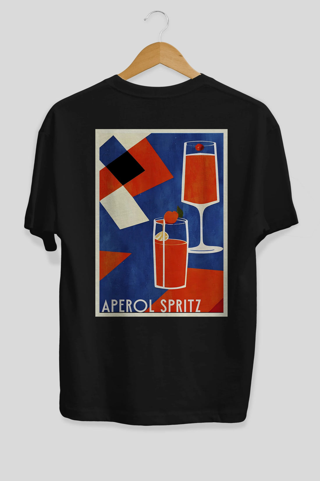 Aperol Spritz 4 Arka Baskılı Oversize t-shirt Erkek Kadın Unisex %100 Pamuk Bisiklet Yaka tişort
