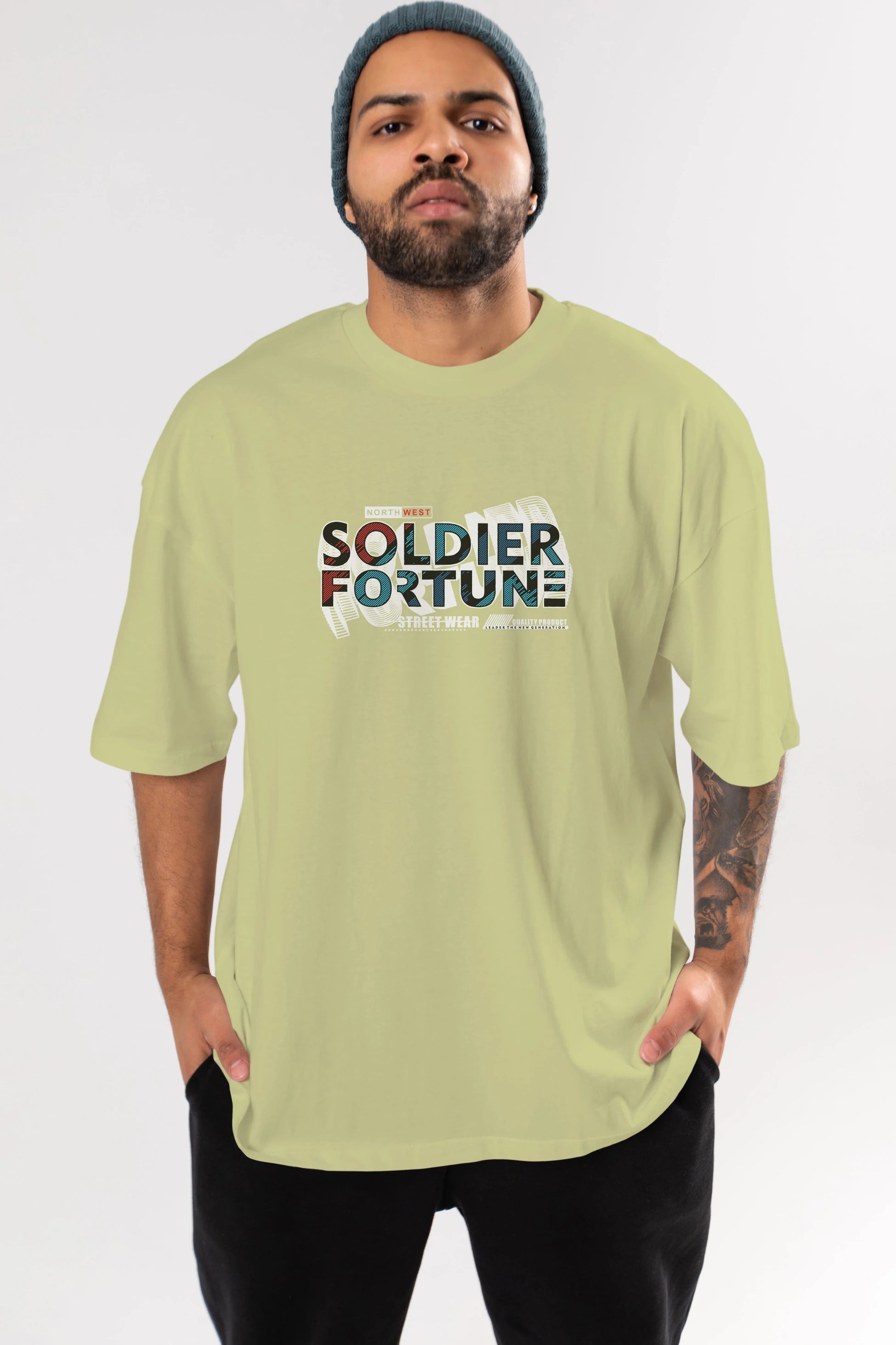 Soldier Fortune Ön Baskılı Oversize t-shirt Erkek Kadın Unisex