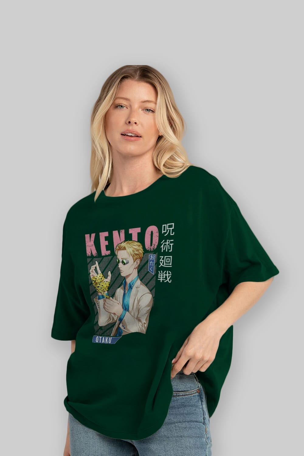 Kento Nanami Anime Ön Baskılı Oversize t-shirt %100 pamuk Erkek Kadın Unisex