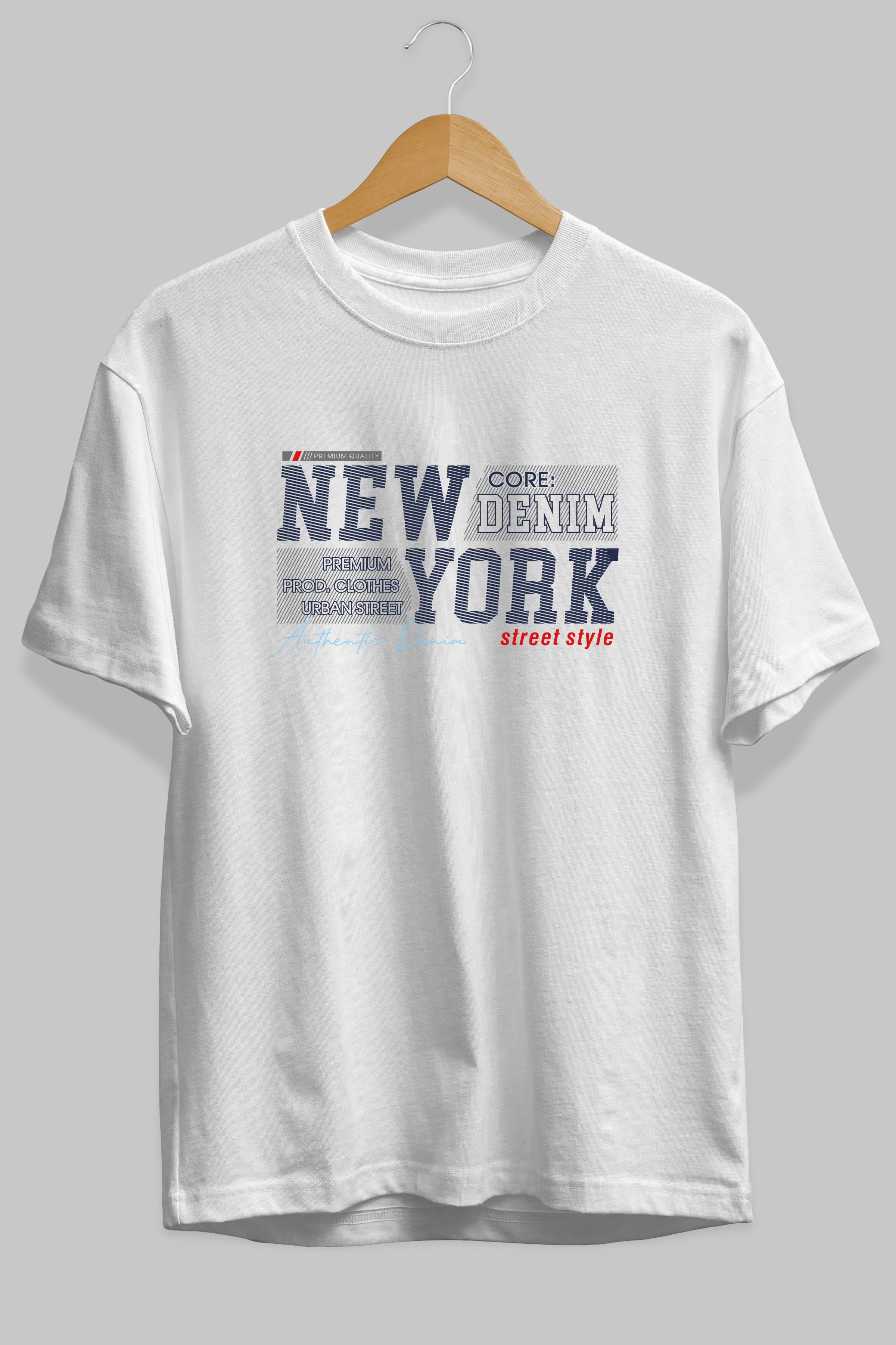 New York Street Ön Baskılı Oversize t-shirt Erkek Kadın Unisex