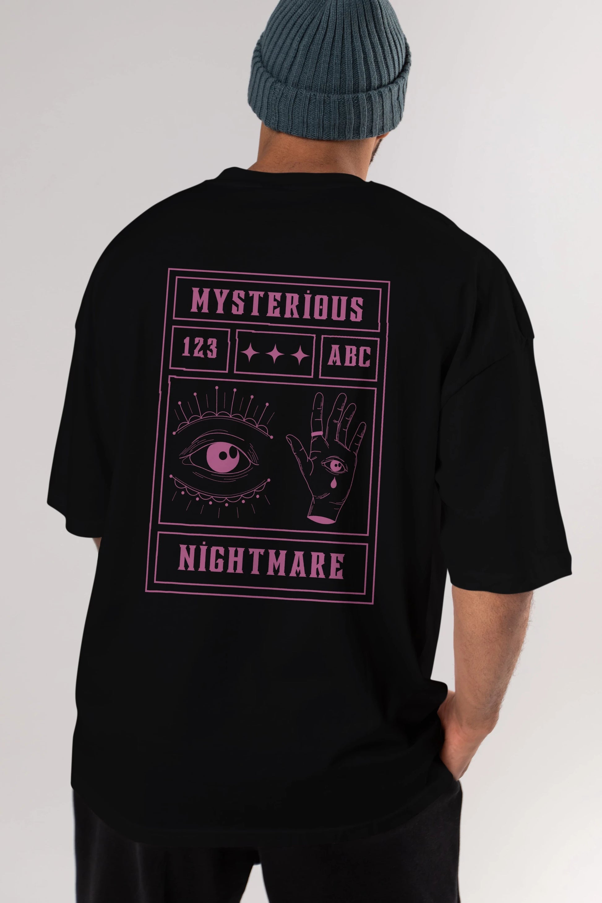 Mysterious Nightmare Arka Baskılı Oversize t-shirt Erkek Kadın Unisex