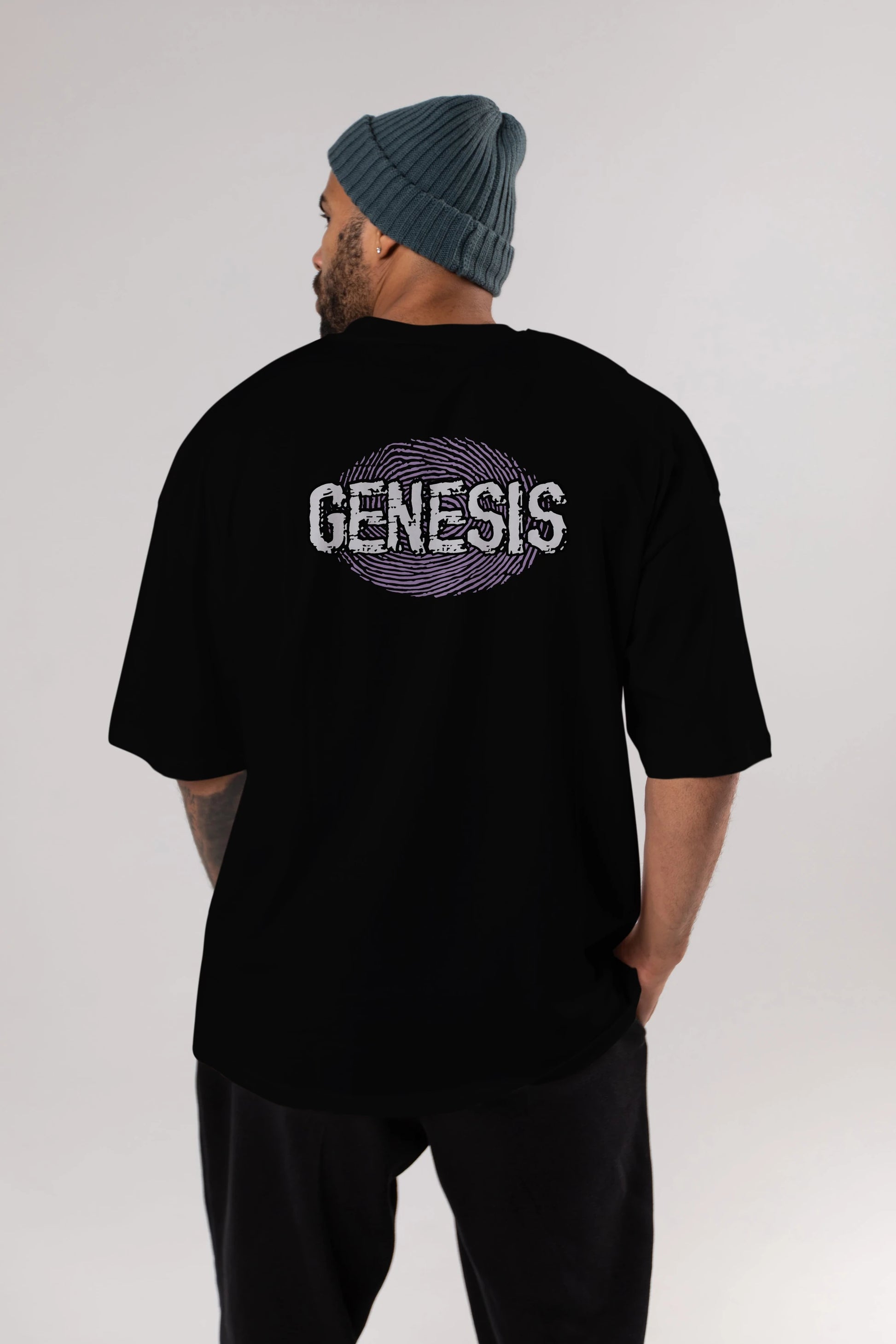 Genesis Arka Baskılı Oversize t-shirt Erkek Kadın Unisex