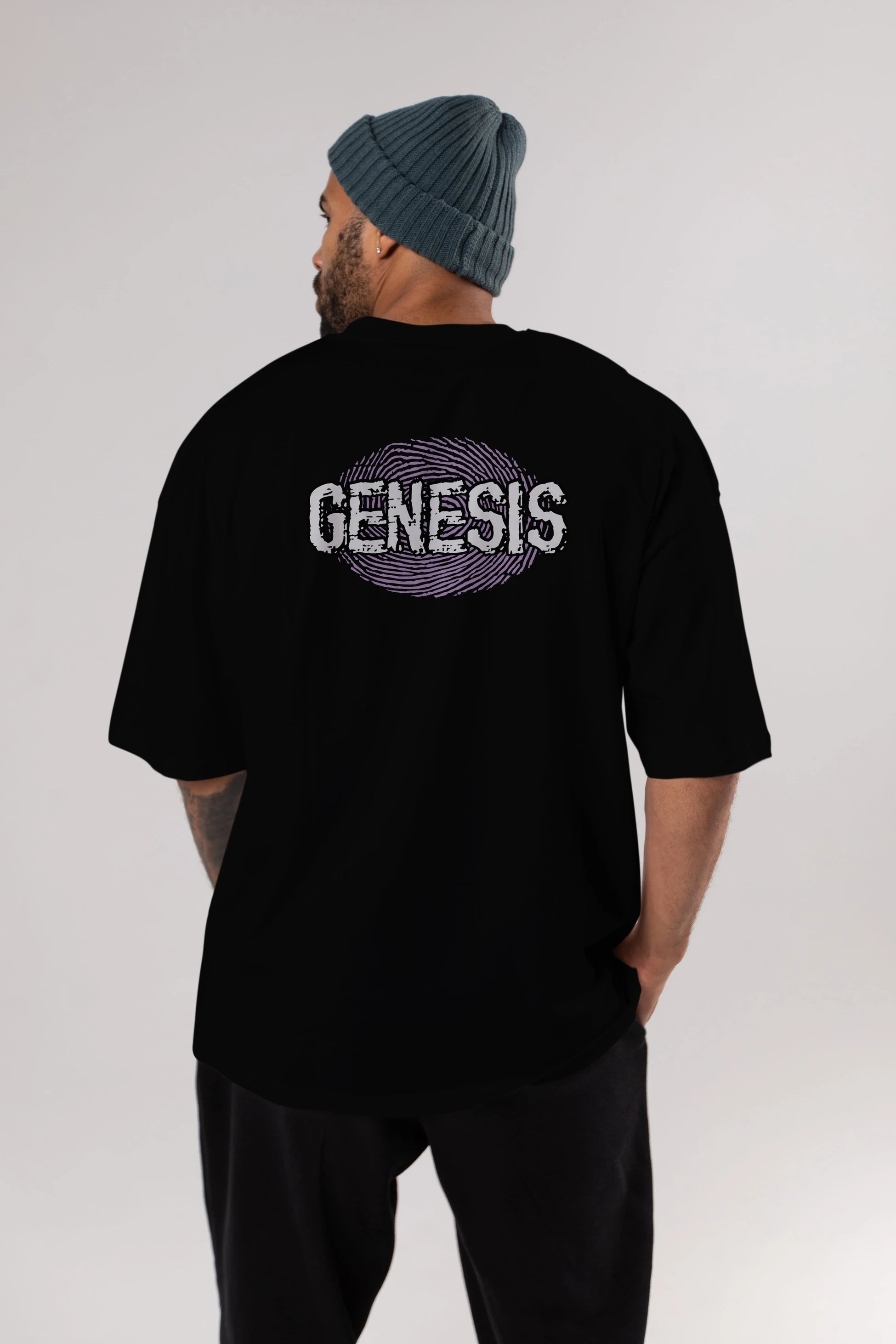 Genesis Arka Baskılı Oversize t-shirt Erkek Kadın Unisex
