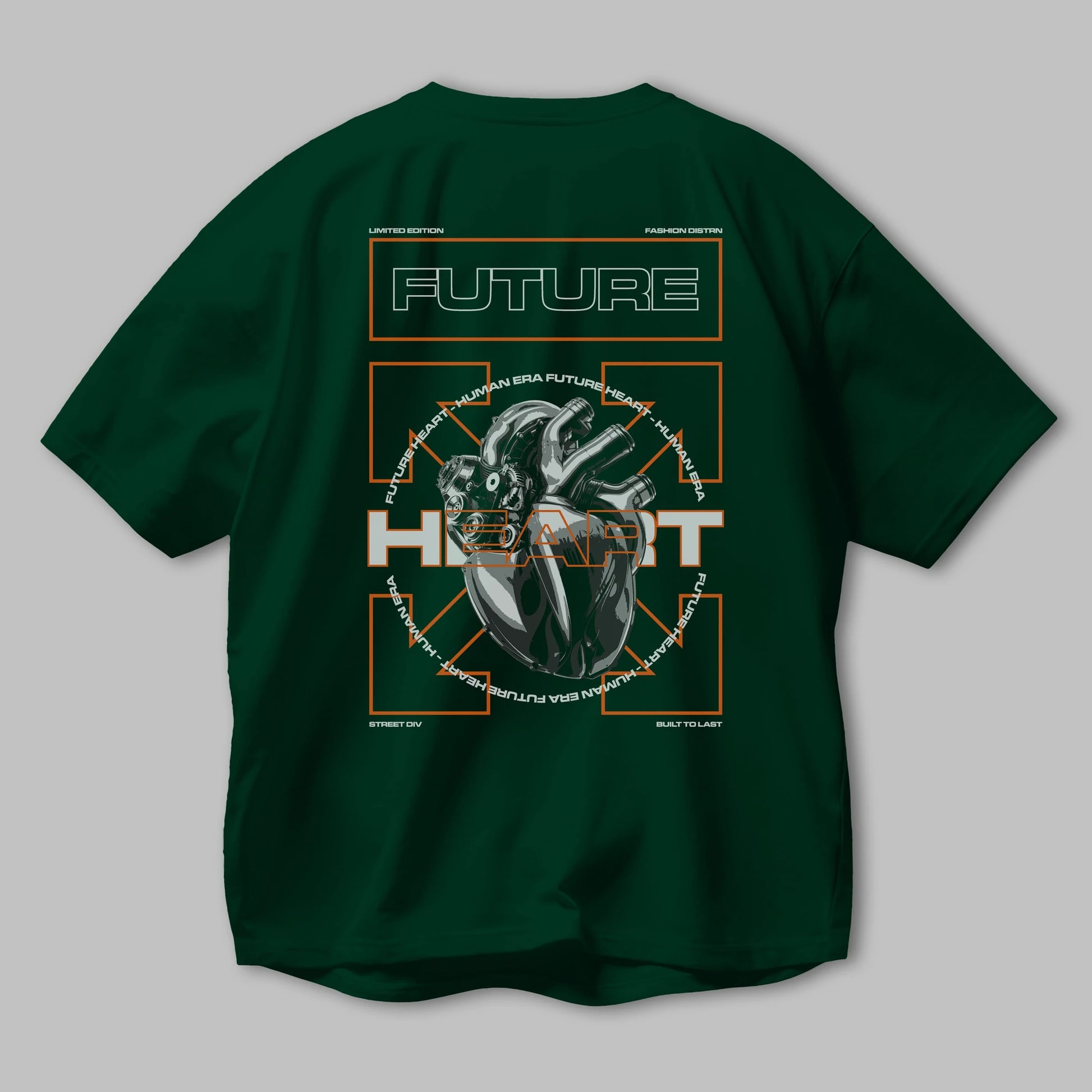 Future Heart Arka Baskılı Oversize t-shirt Erkek Kadın Unisex
