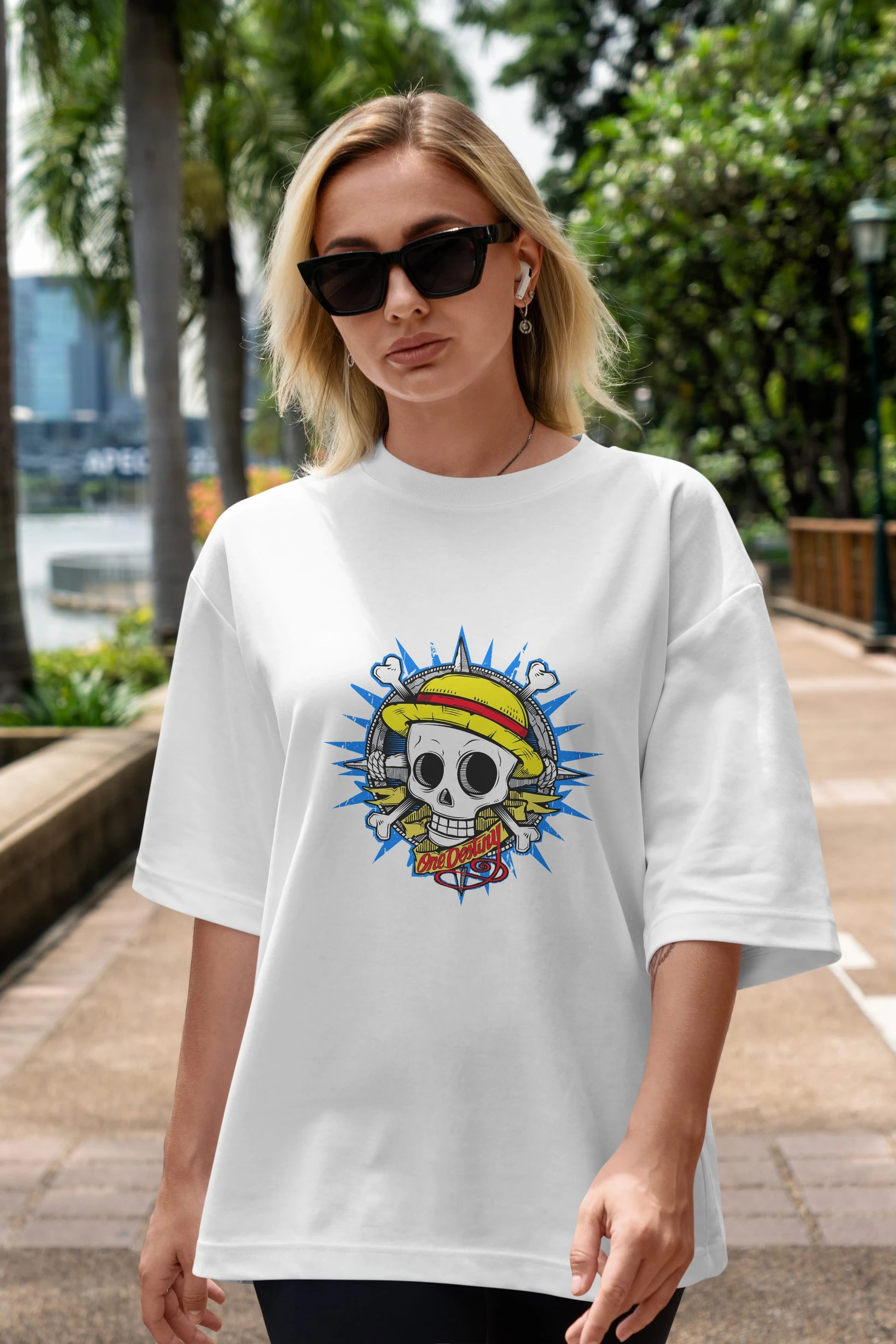One destiny Anime Ön Baskılı Oversize t-shirt Erkek Kadın Unisex