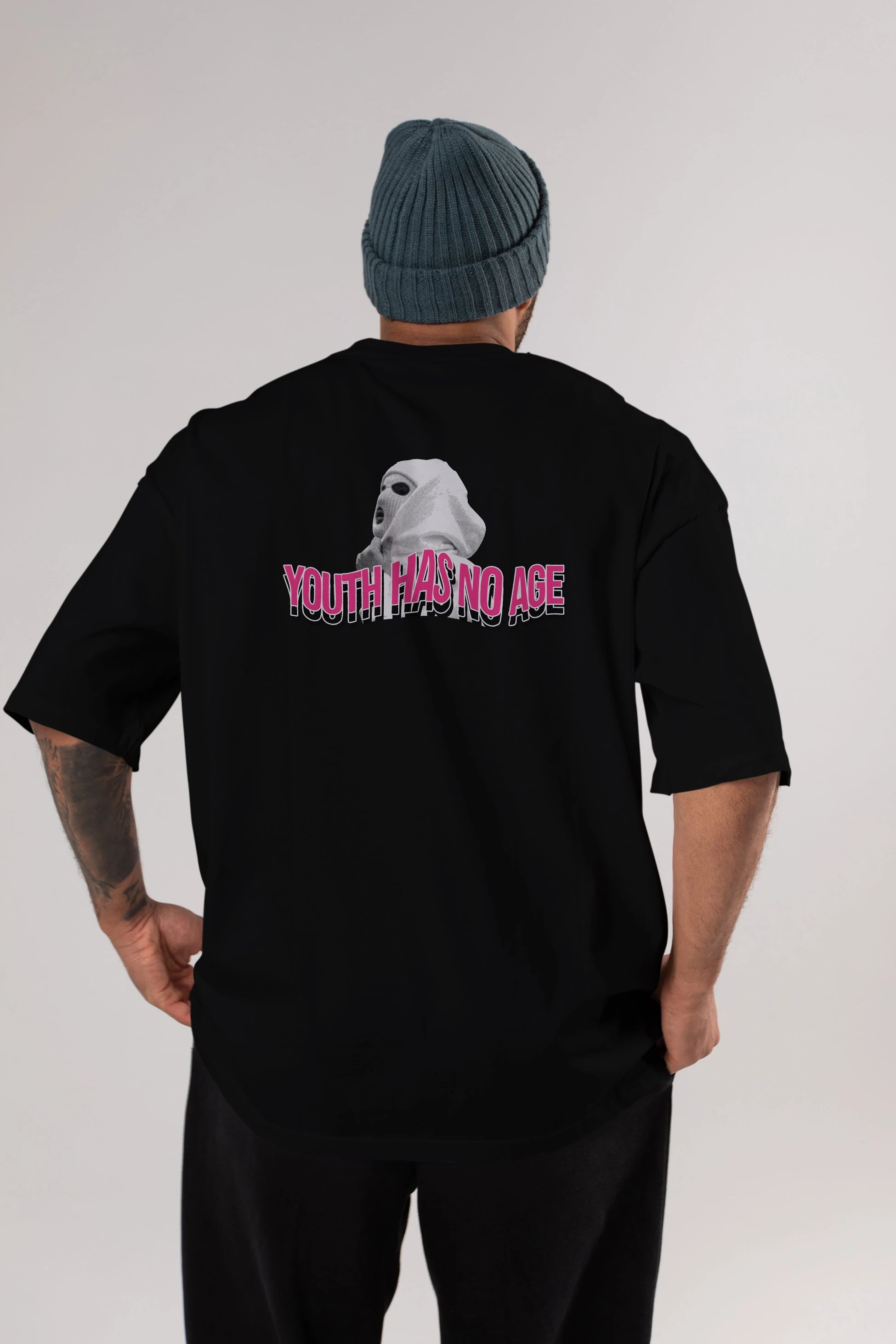 Youth Has No Age Arka Baskılı Oversize t-shirt Erkek Kadın Unisex